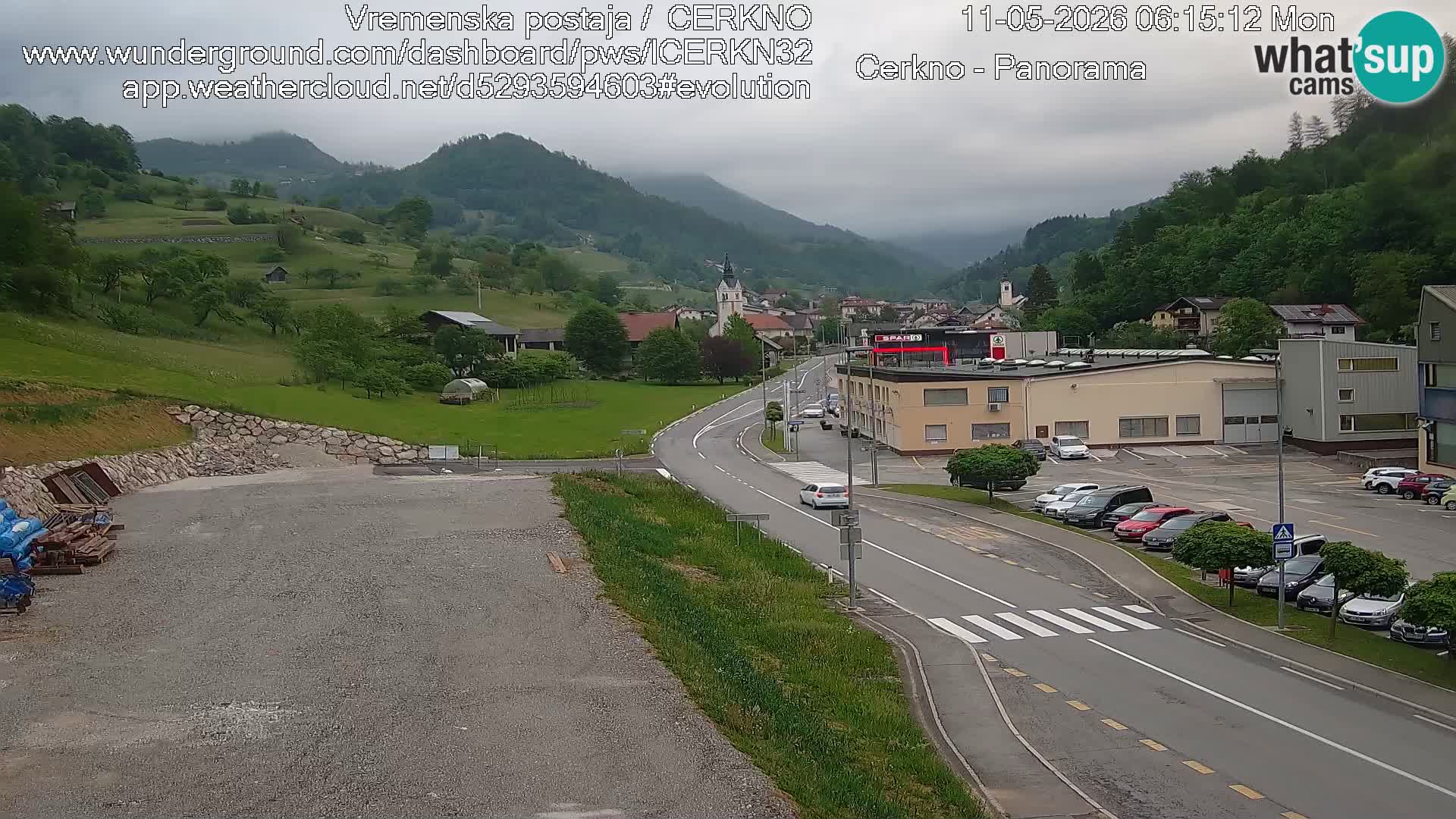 Cerkno city entrance Live Webcam