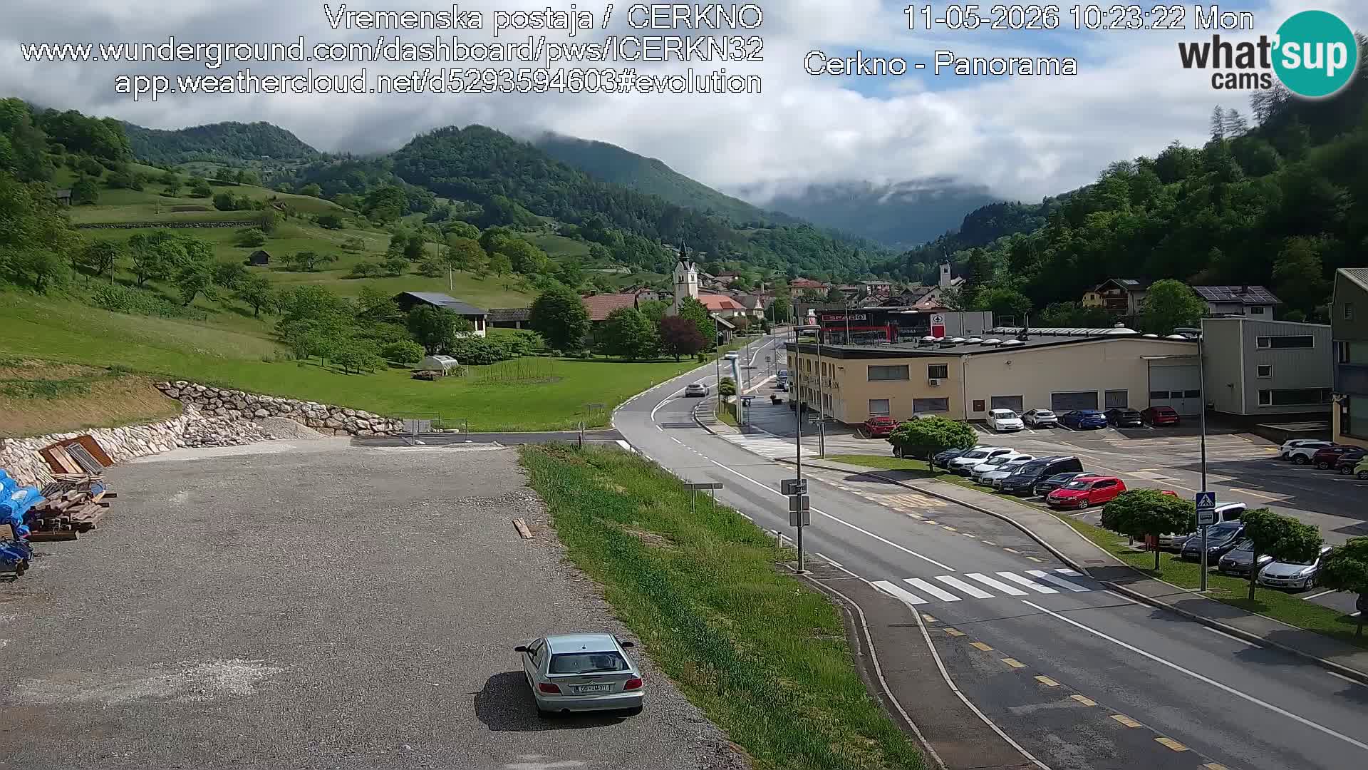Cerkno city entrance Live Webcam
