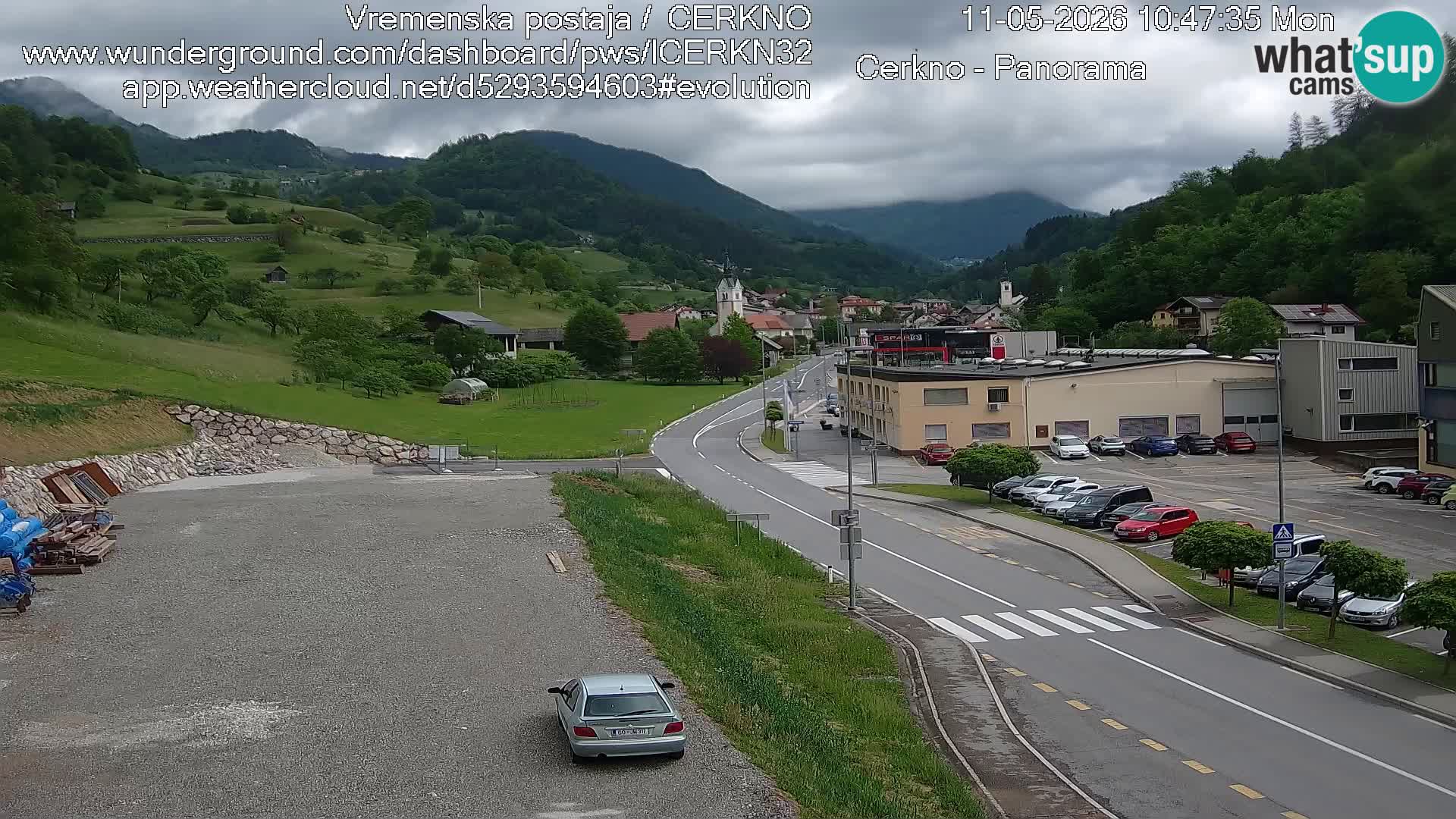 Cerkno city entrance Live Webcam