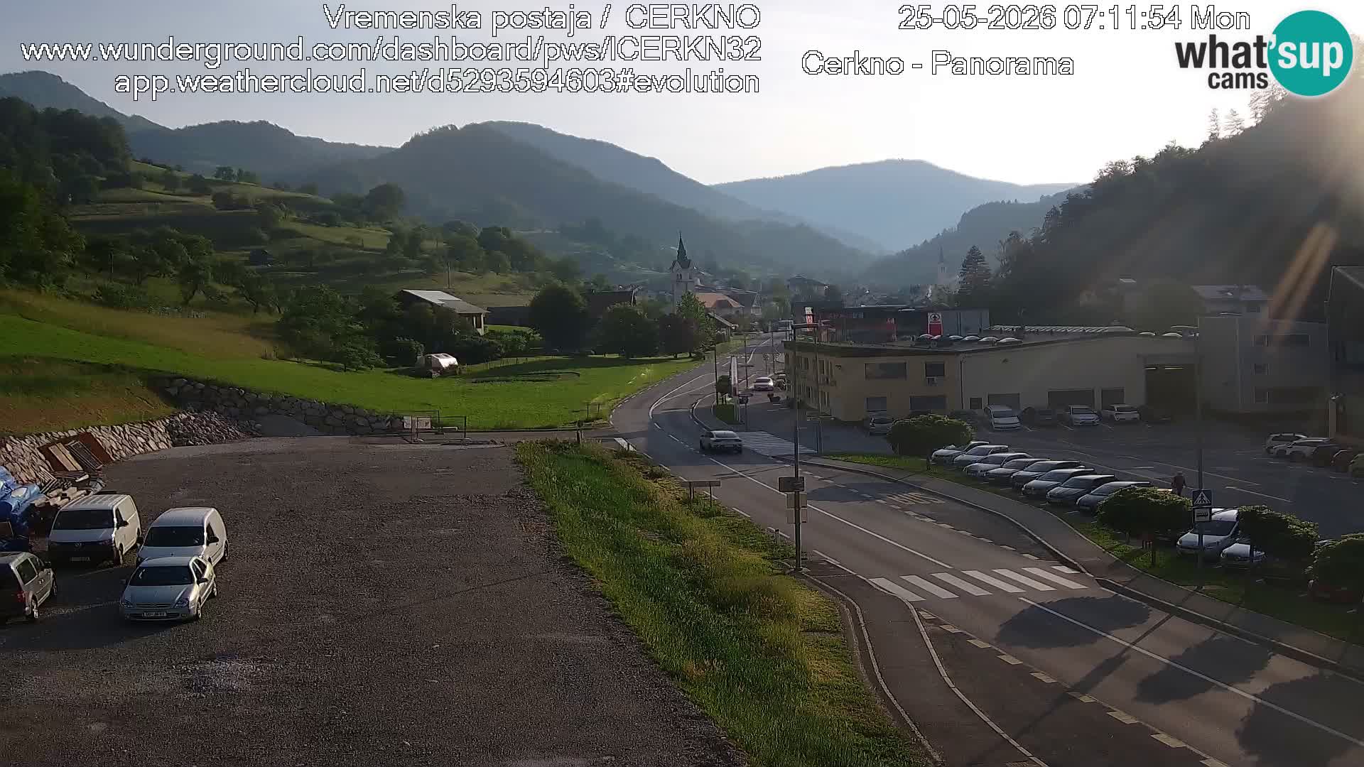 Cerkno entrada a la ciudad Webcam en vivo