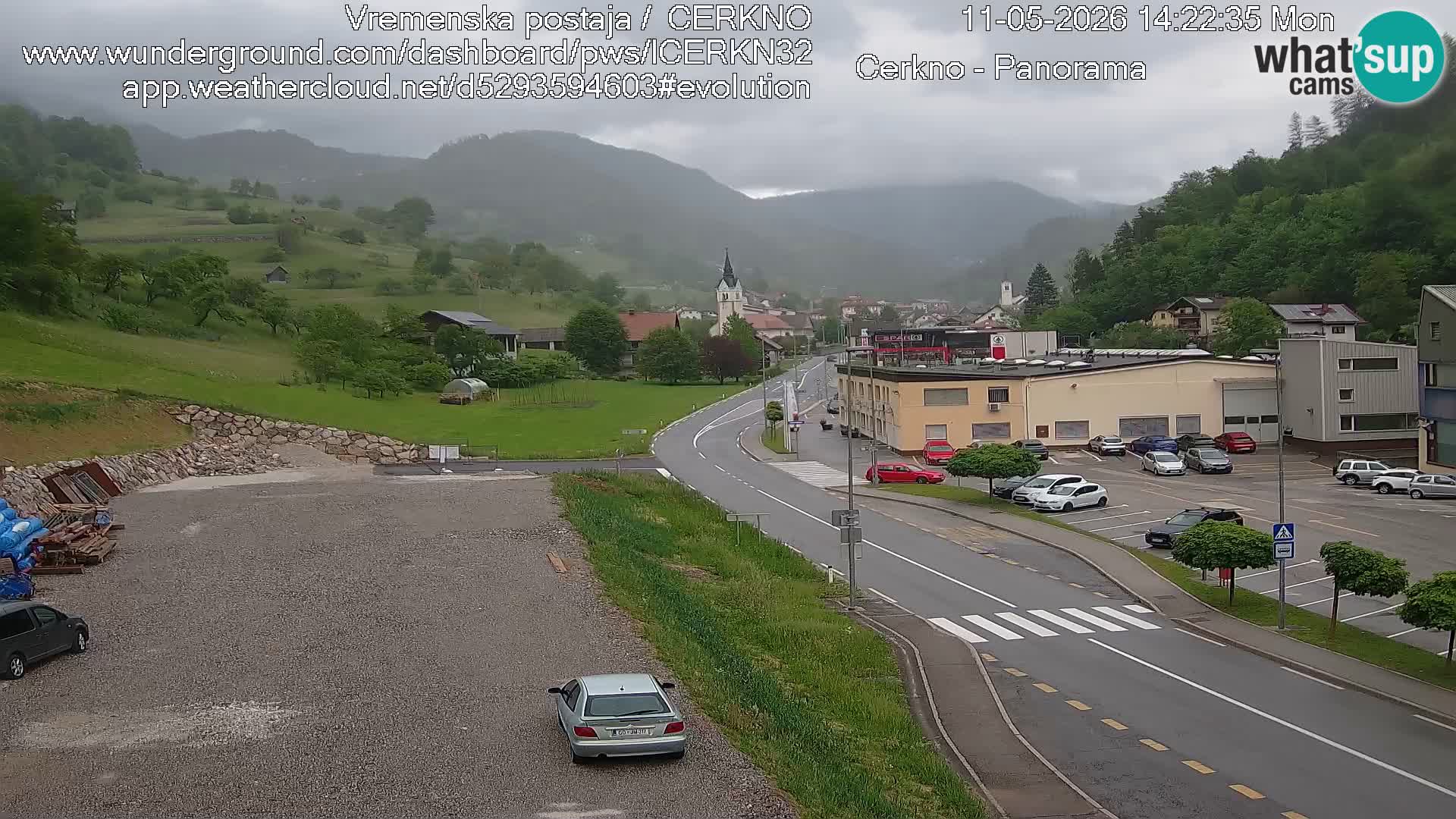 Cerkno entrada a la ciudad Webcam en vivo