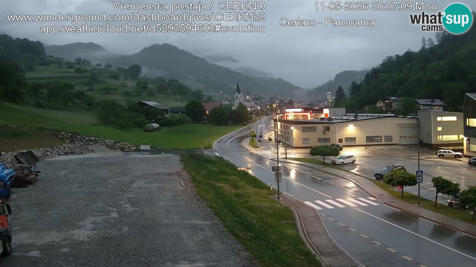 Cerkno entrada a la ciudad Webcam en vivo