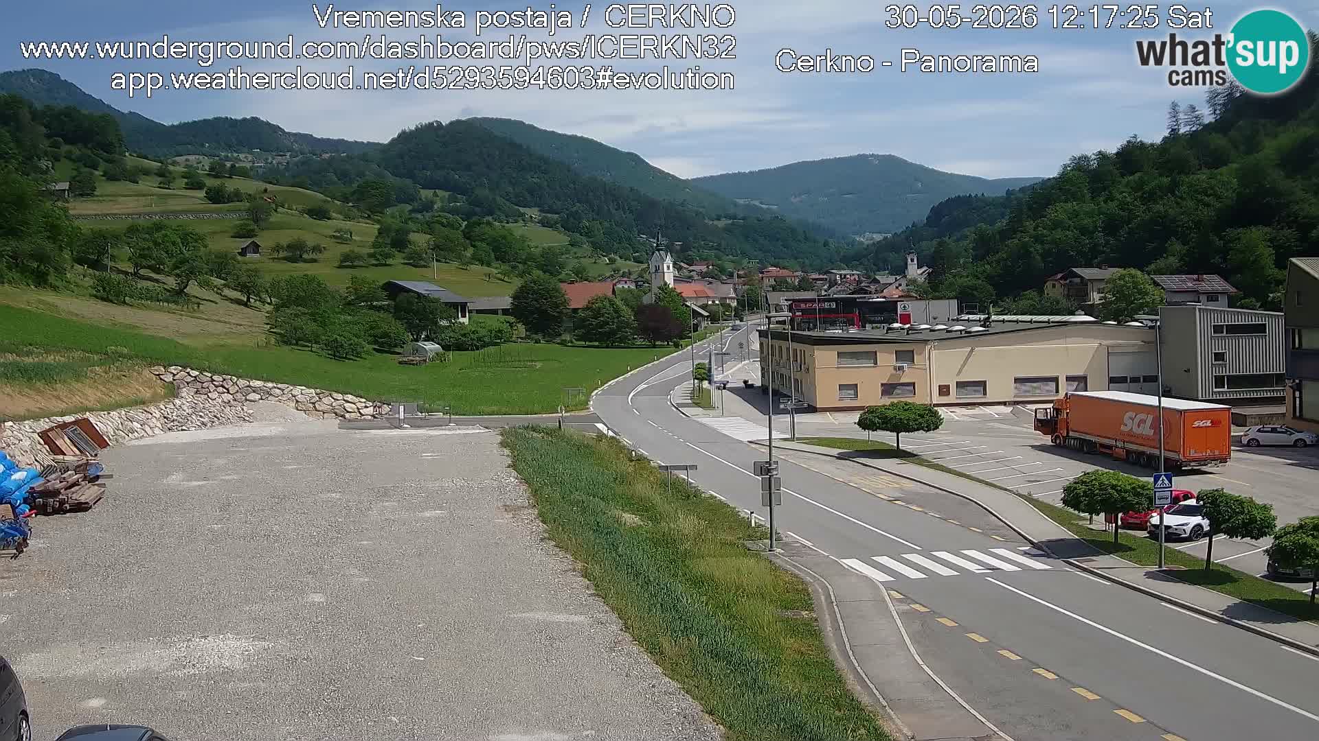 Cerkno ulaz u grad – Kamera uživo