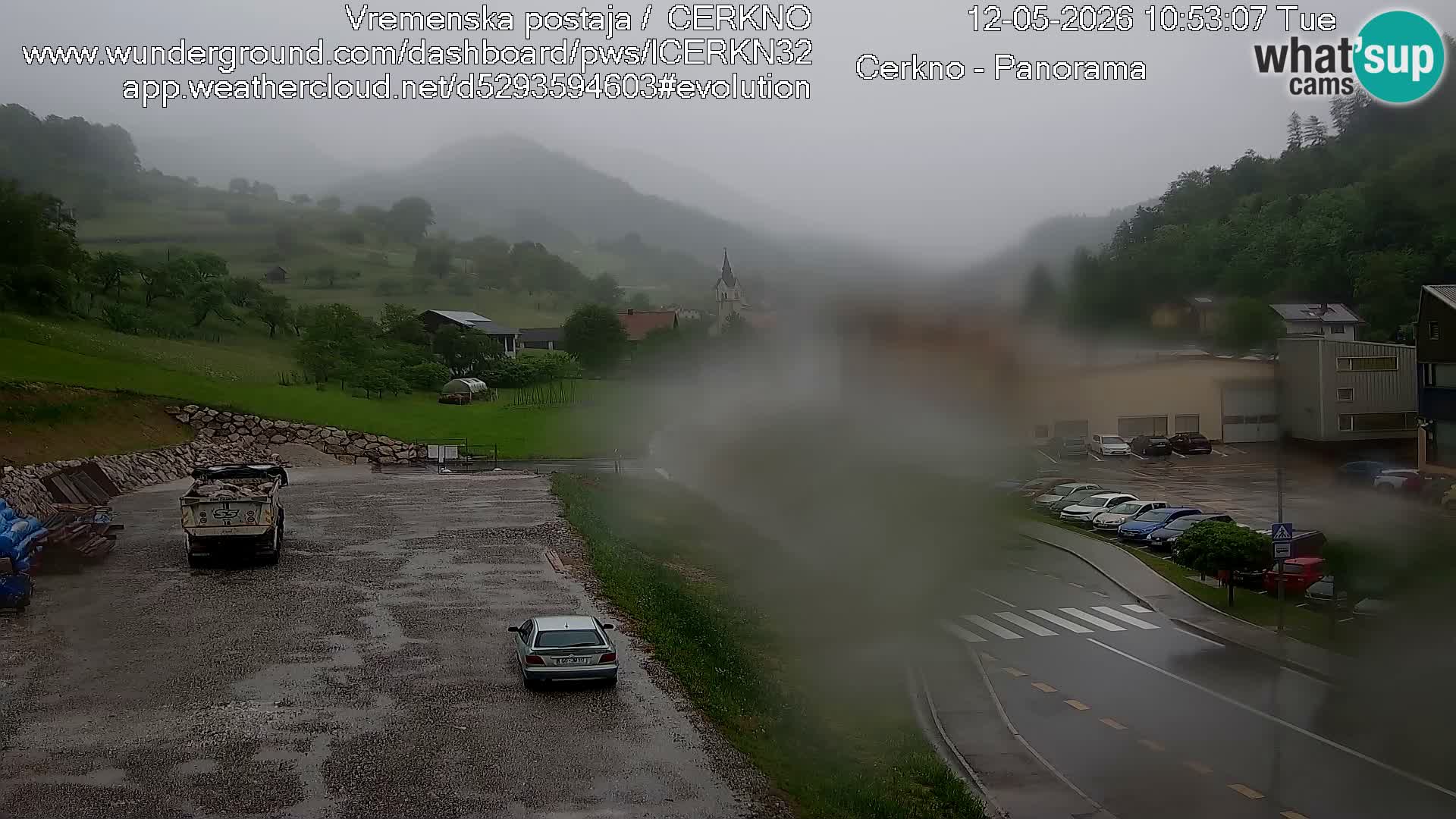 Cerkno city entrance Live Webcam