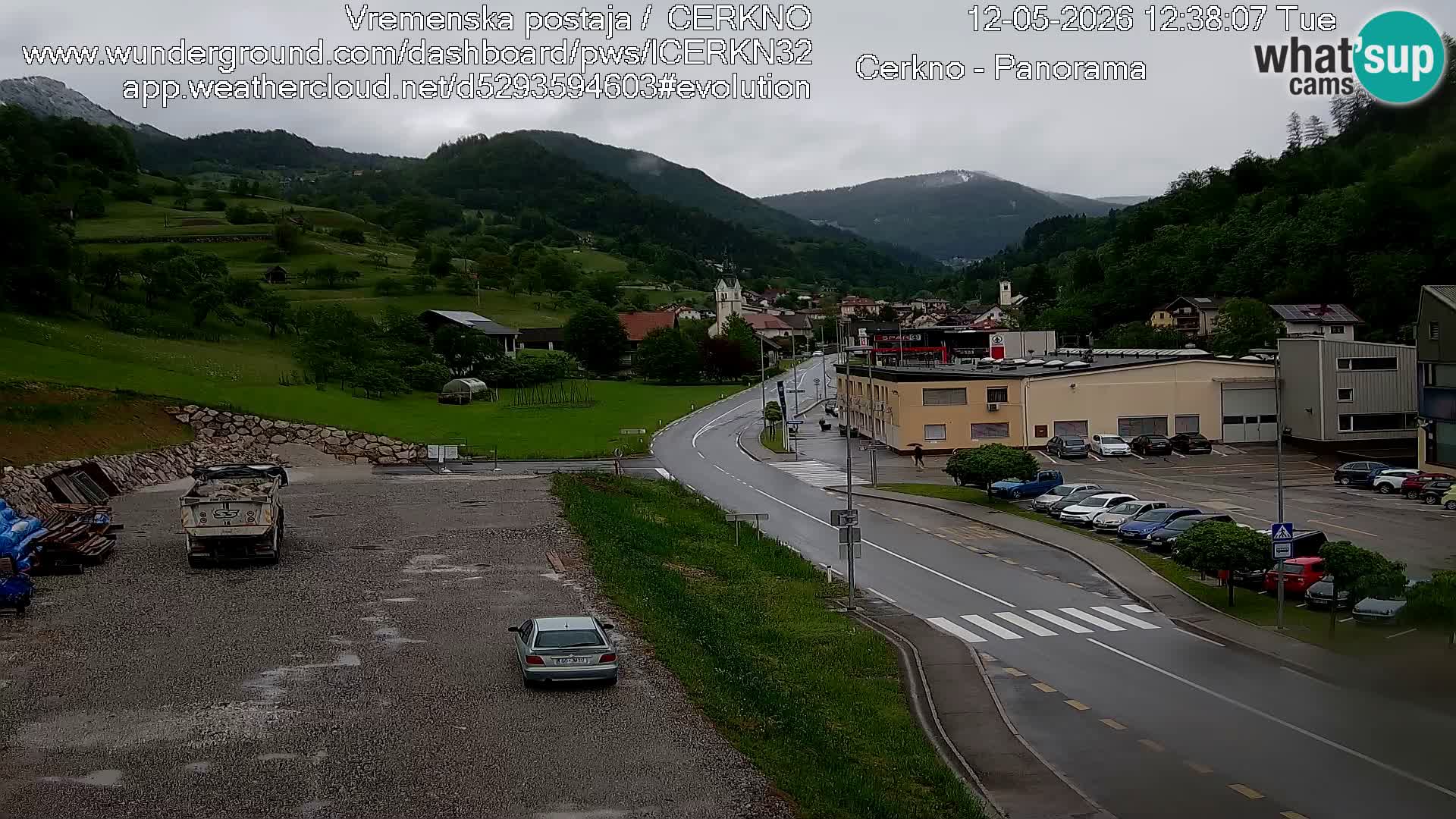 Cerkno entrada a la ciudad Webcam en vivo