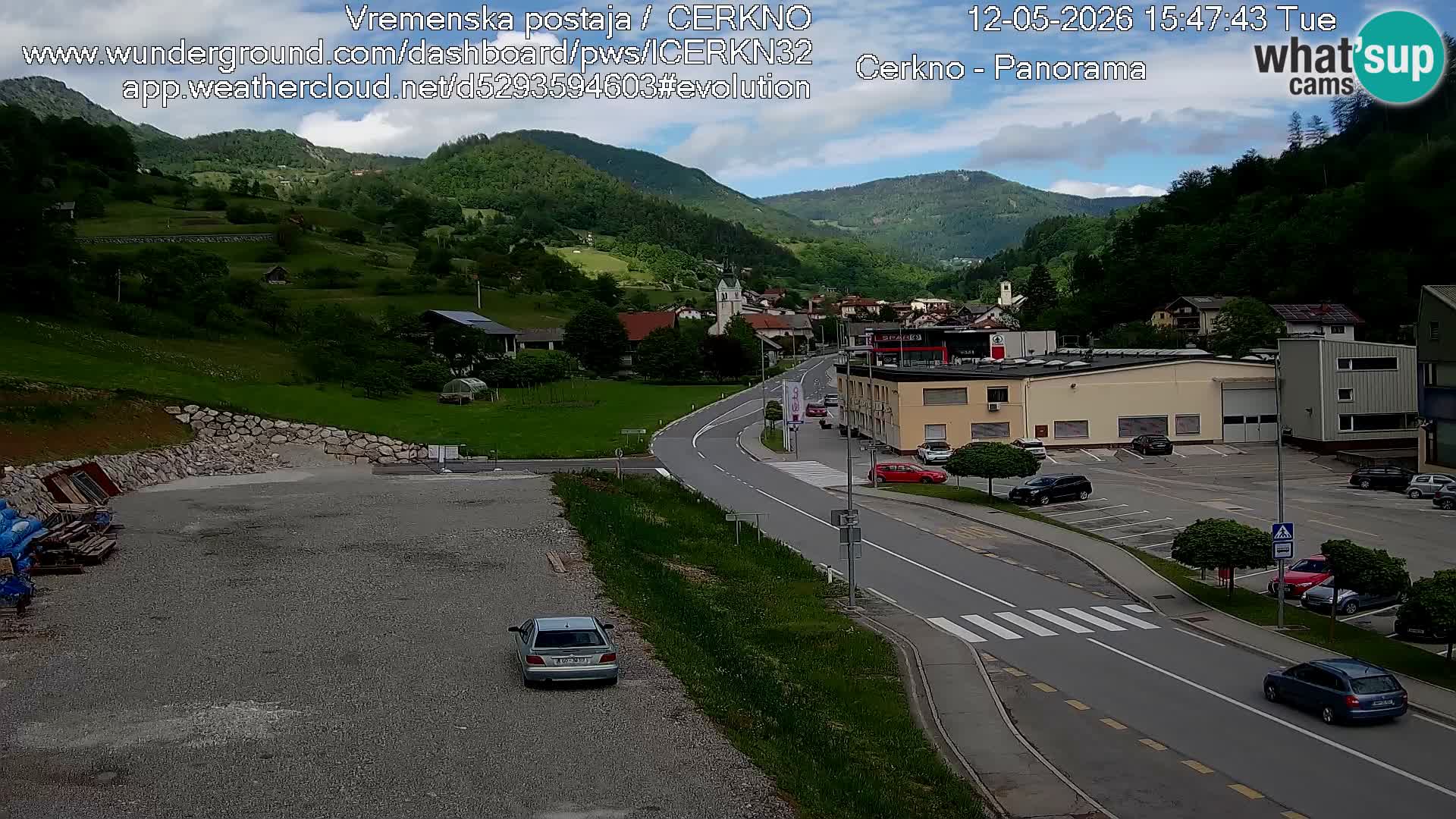 Cerkno city entrance Live Webcam