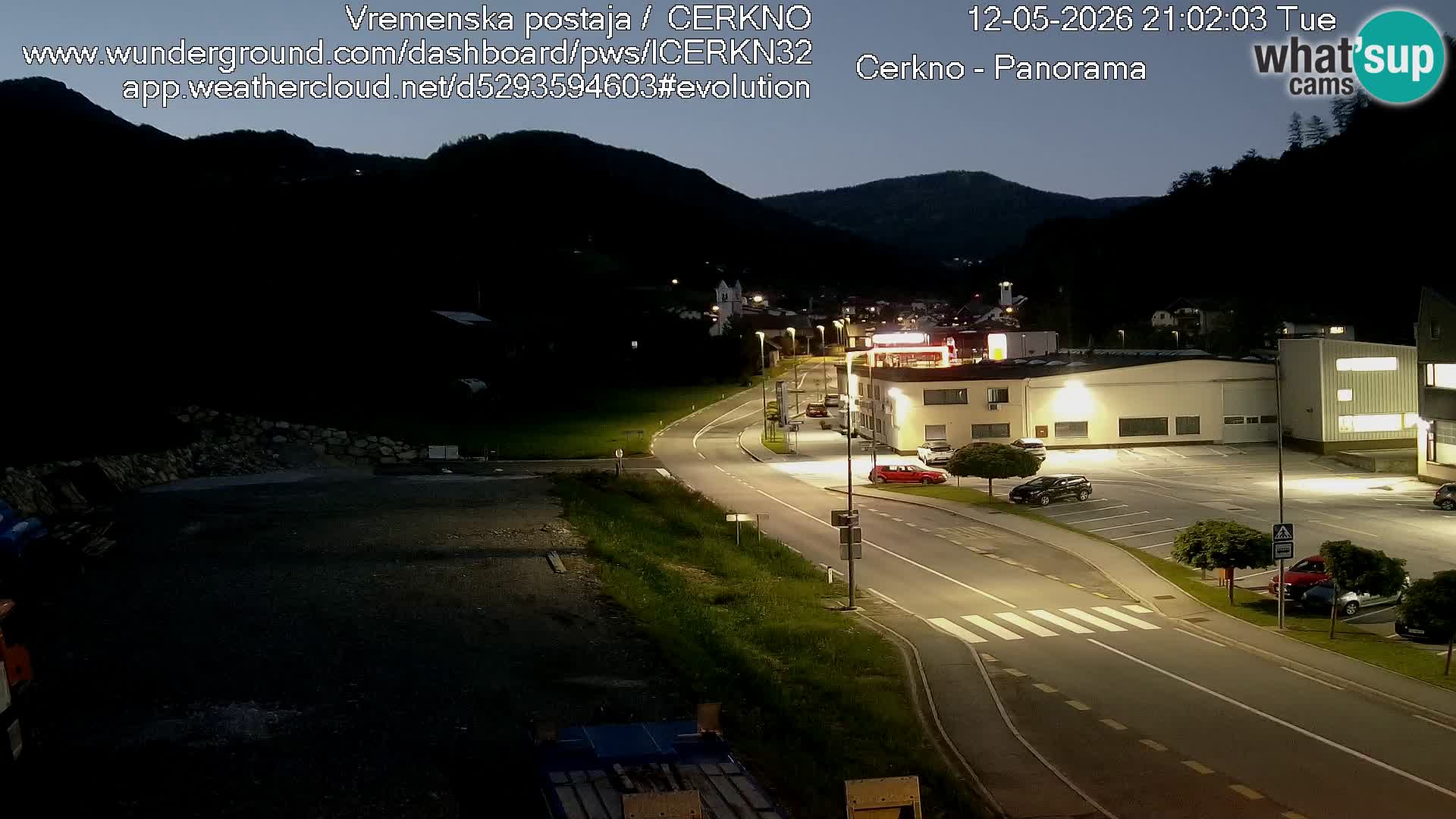 Cerkno city entrance Live Webcam