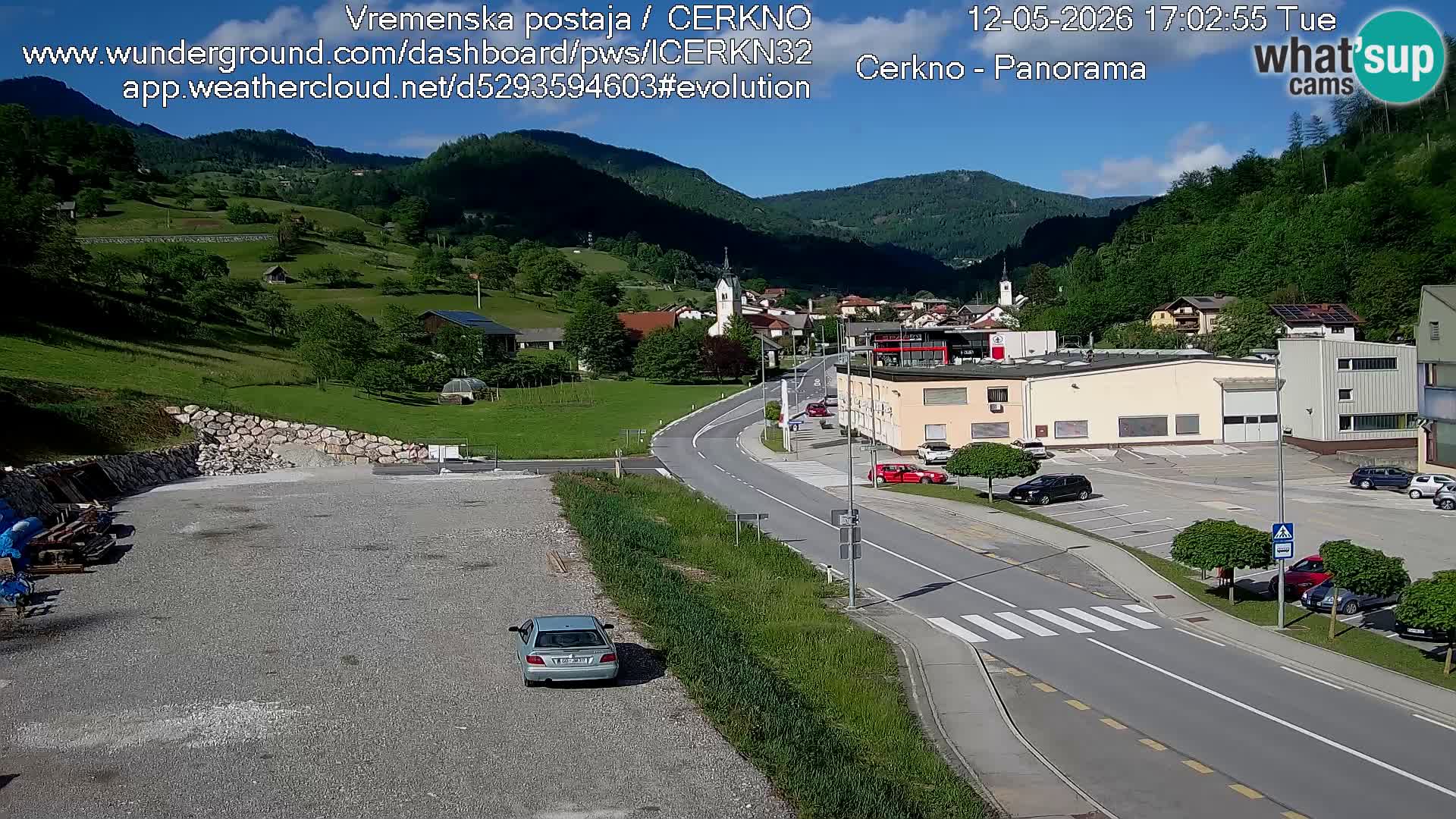 Cerkno city entrance Live Webcam