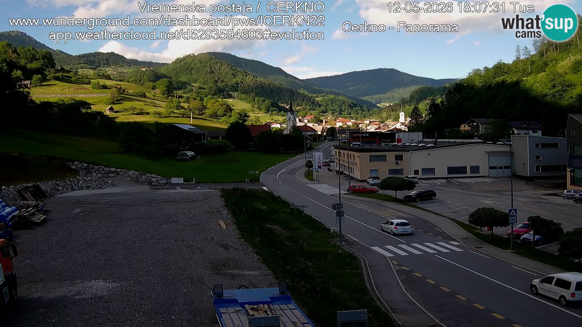 Cerkno entrada a la ciudad Webcam en vivo