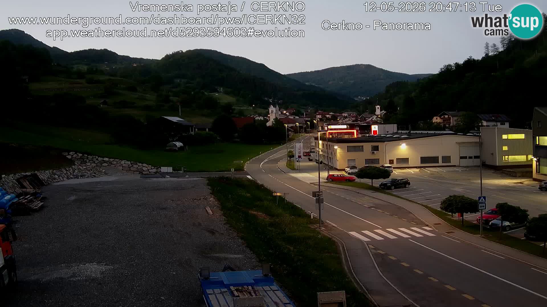Cerkno entrada a la ciudad Webcam en vivo