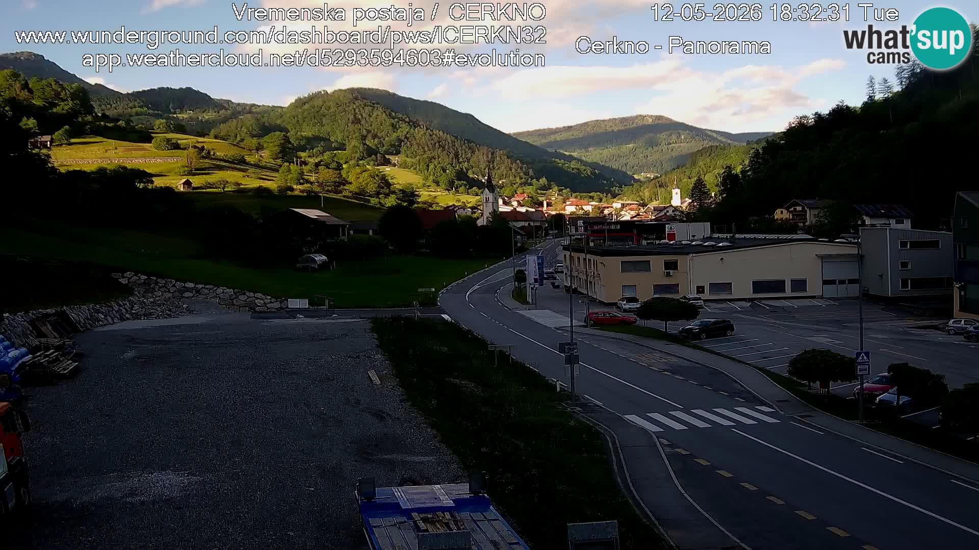 Cerkno city entrance Live Webcam