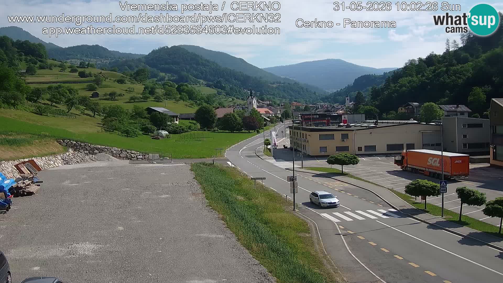 Cerkno entrada a la ciudad Webcam en vivo