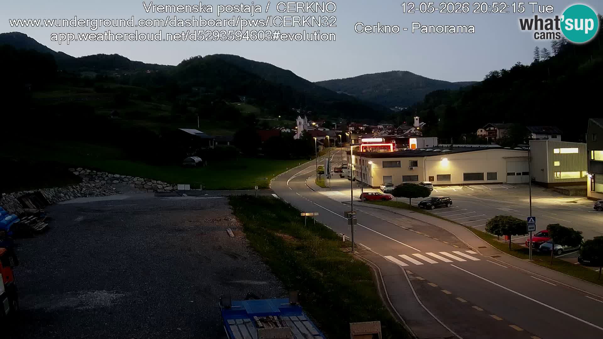 Cerkno city entrance Live Webcam