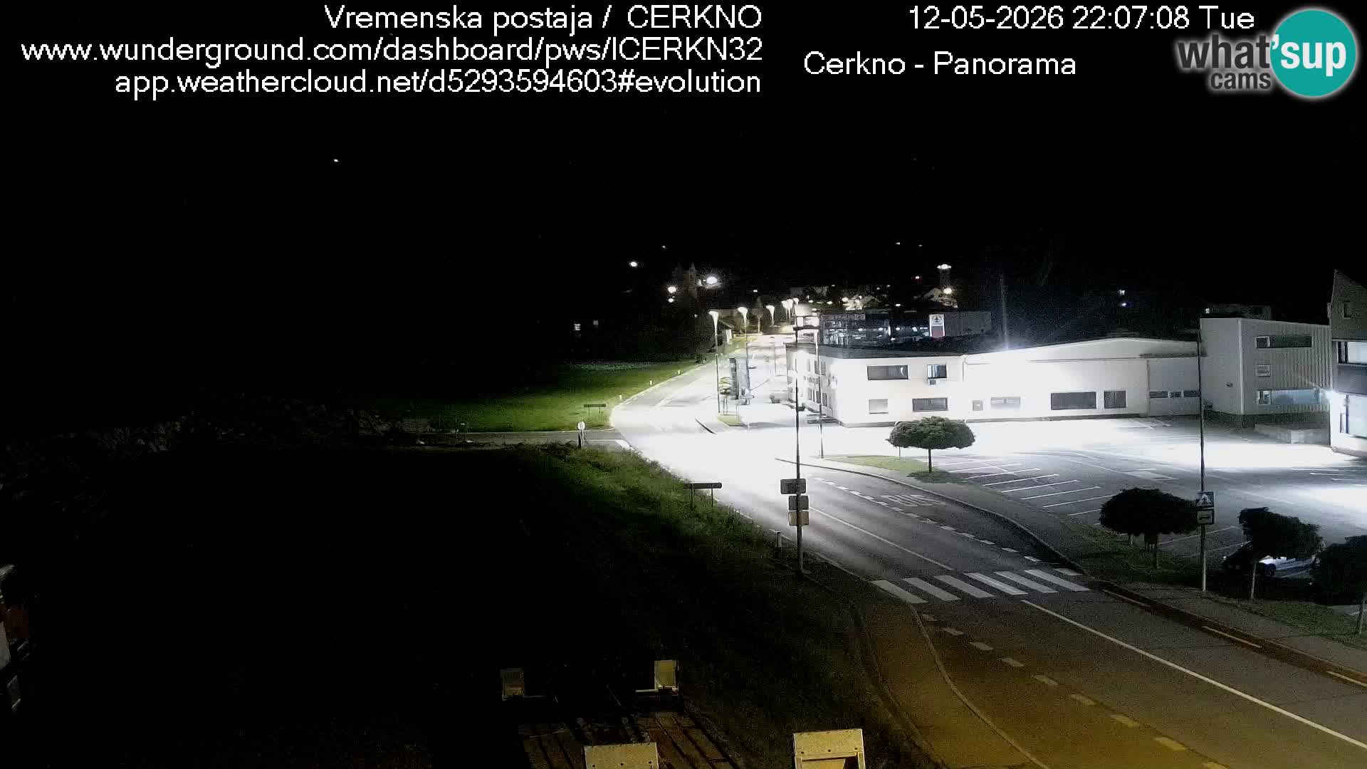 Webcam en direct – Entrée de la ville de Cerkno