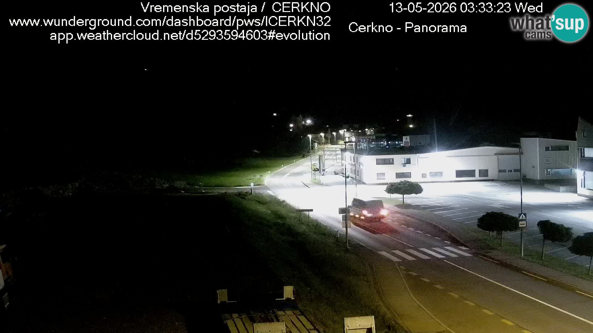Cerkno city entrance Live Webcam
