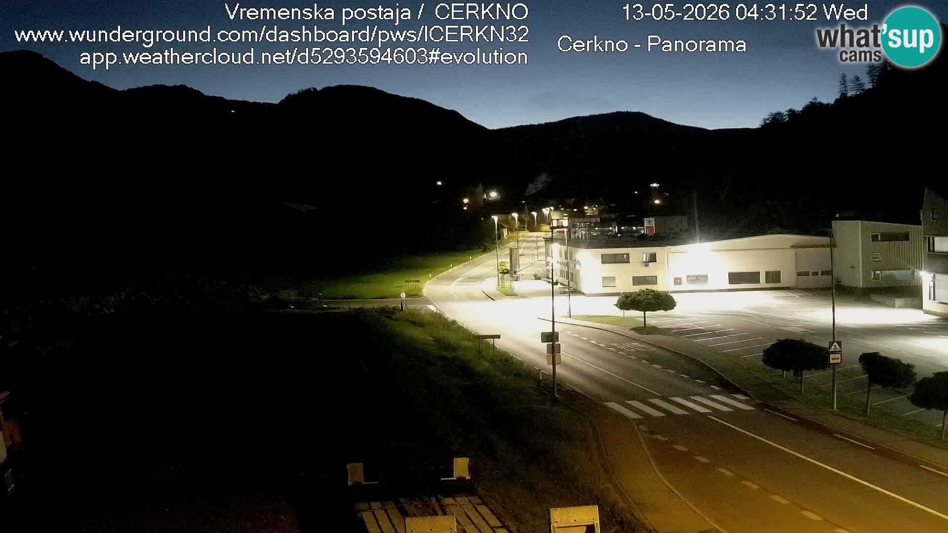 Webcam en direct – Entrée de la ville de Cerkno