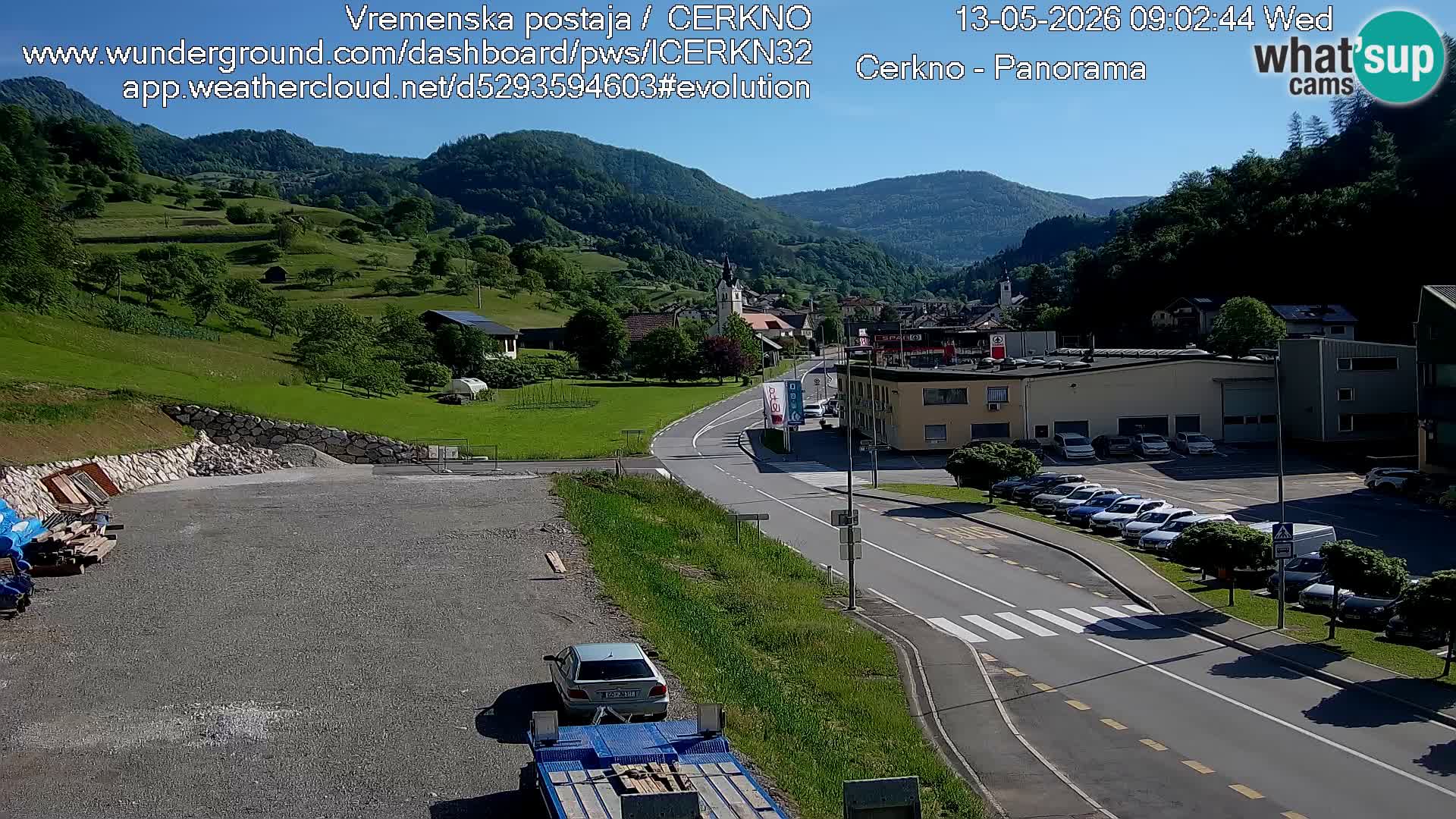 Cerkno entrada a la ciudad Webcam en vivo
