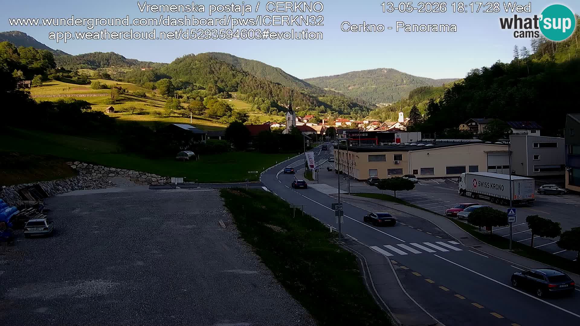 Cerkno city entrance Live Webcam