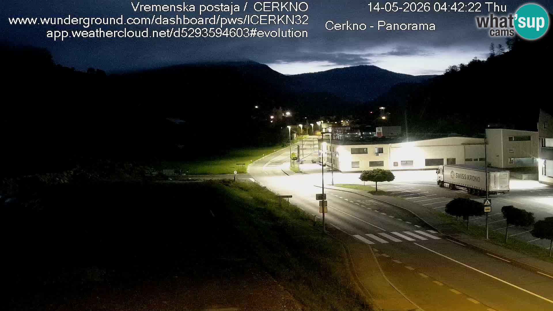 Cerkno city entrance Live Webcam