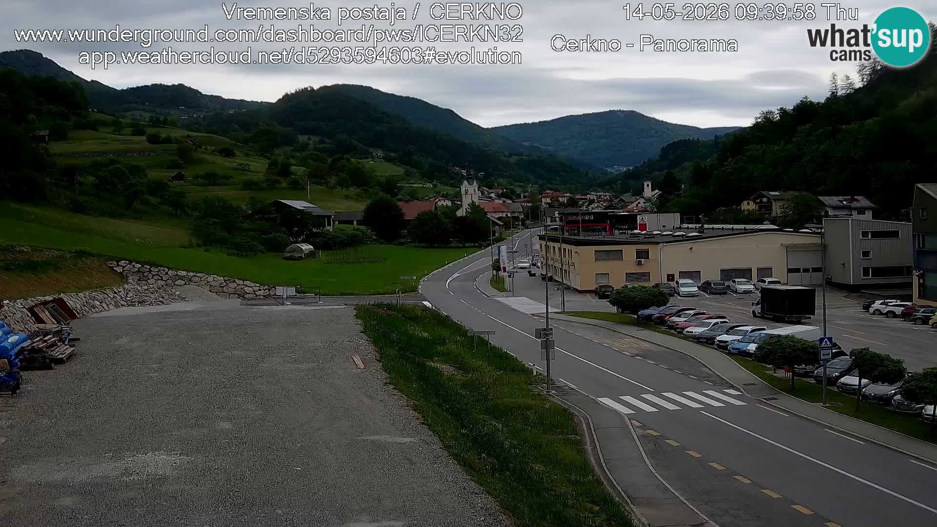 Cerkno entrada a la ciudad Webcam en vivo