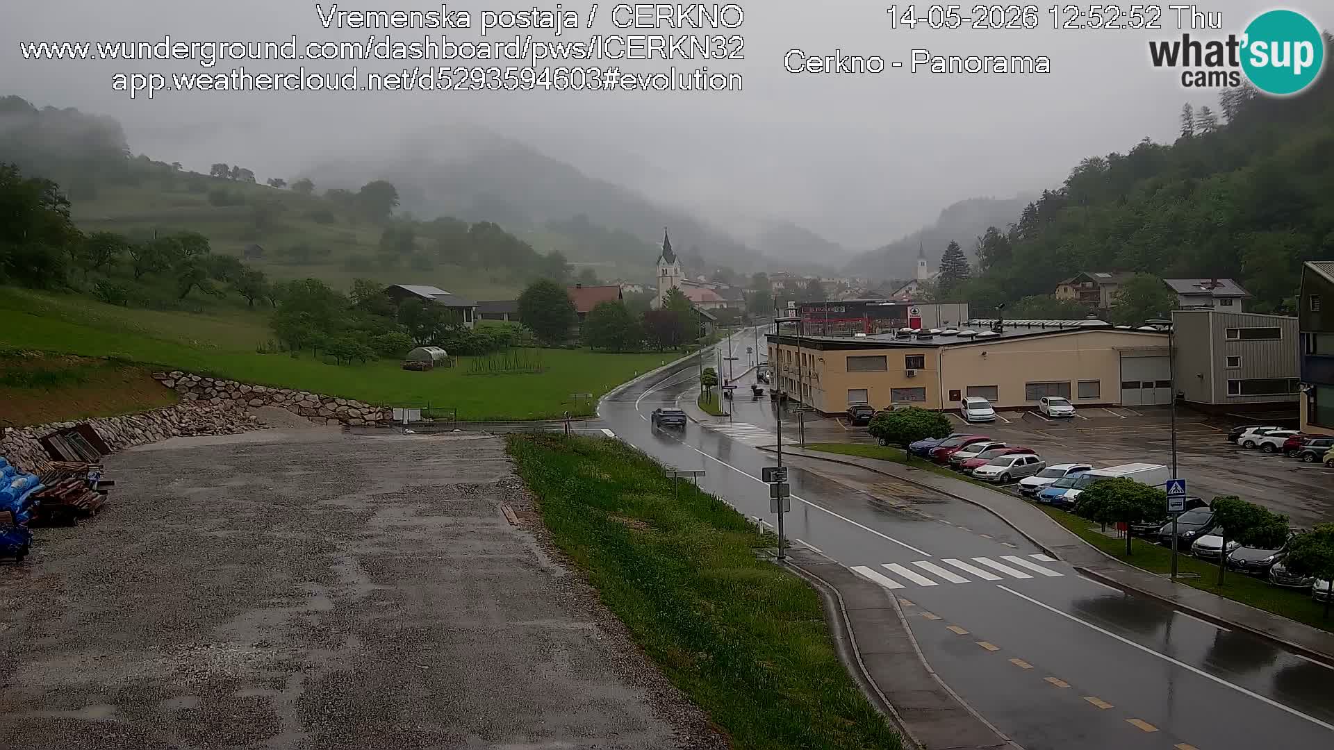 Cerkno entrada a la ciudad Webcam en vivo