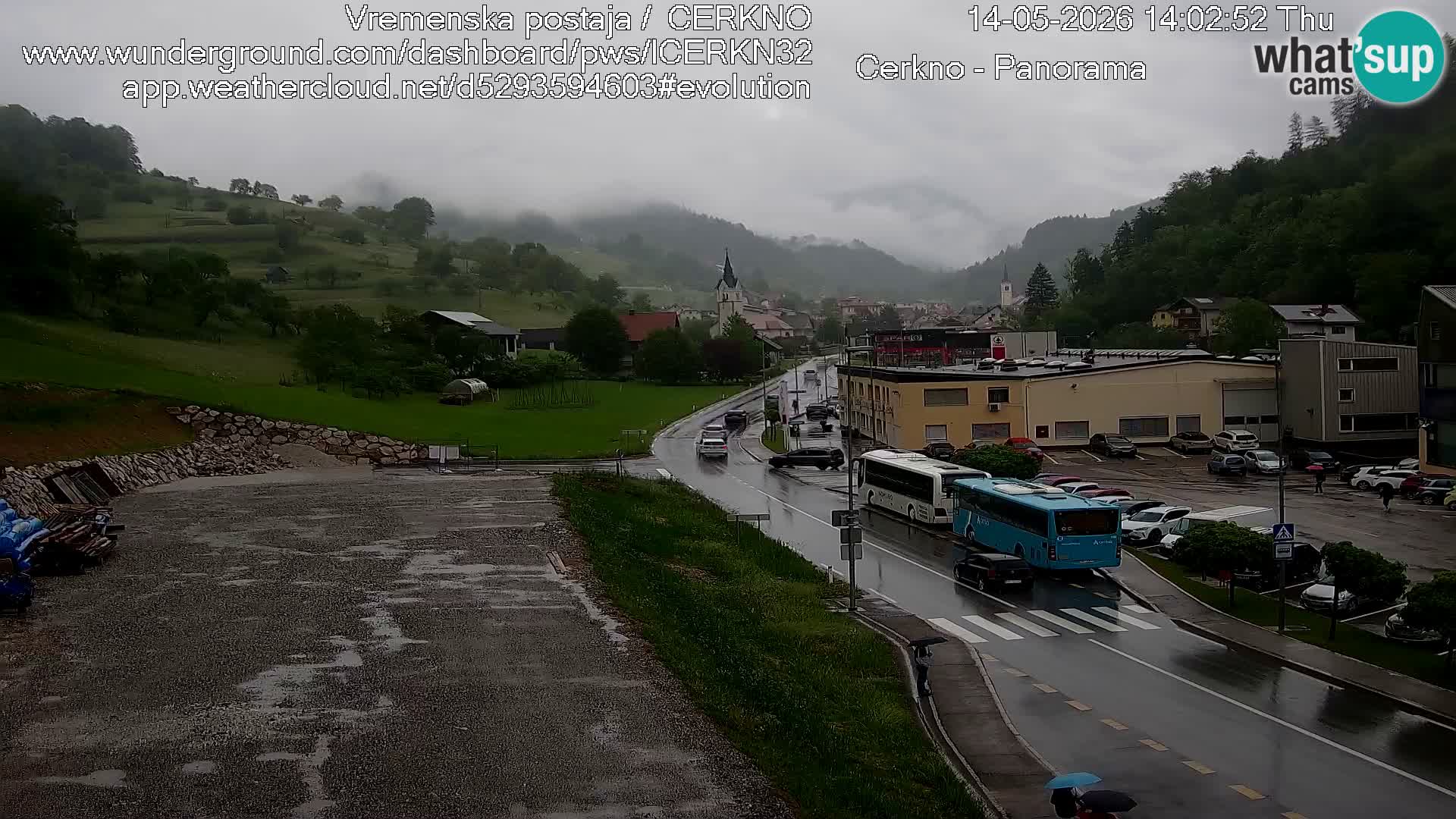 Webcam en direct – Entrée de la ville de Cerkno