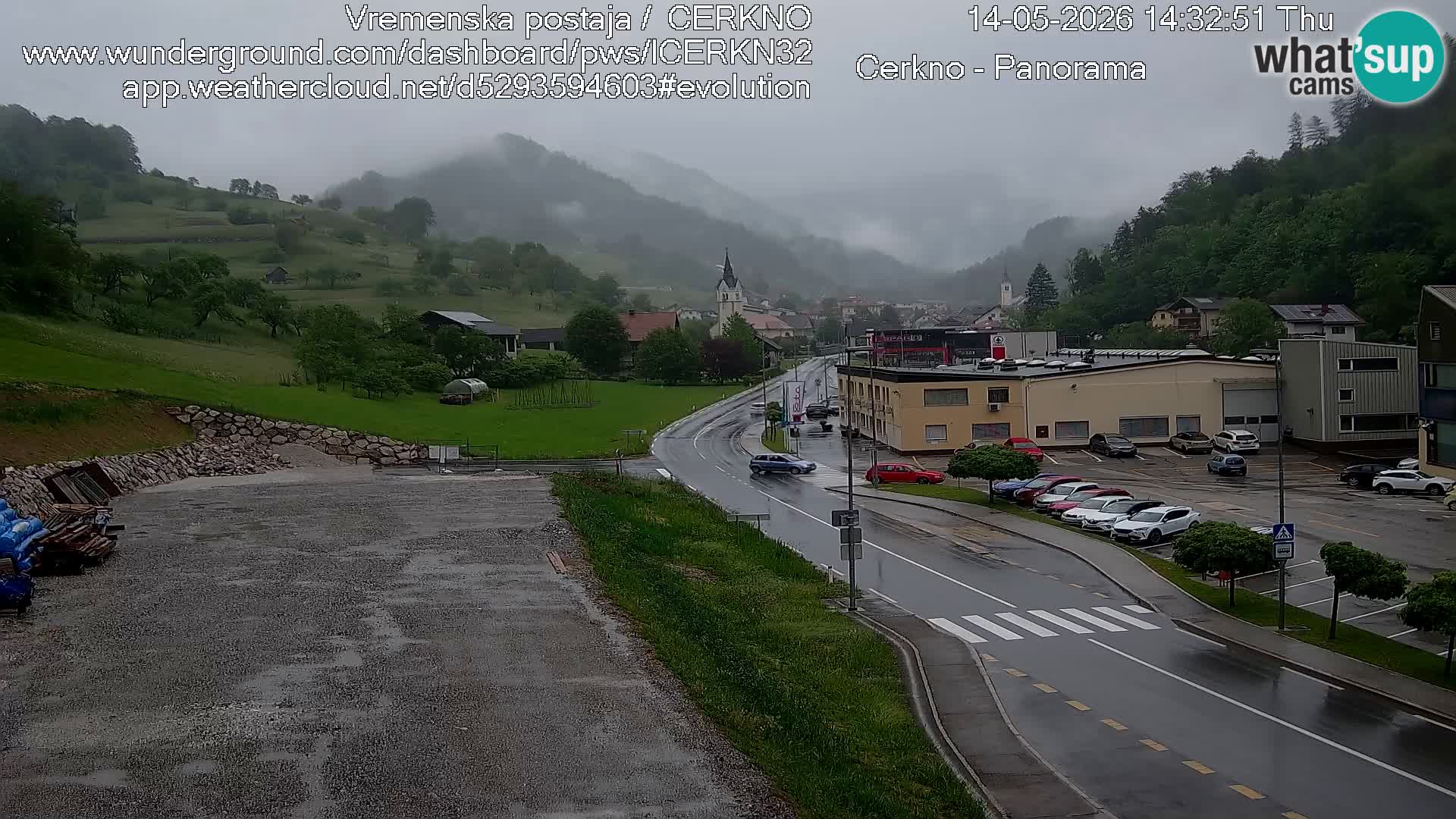 Cerkno city entrance Live Webcam
