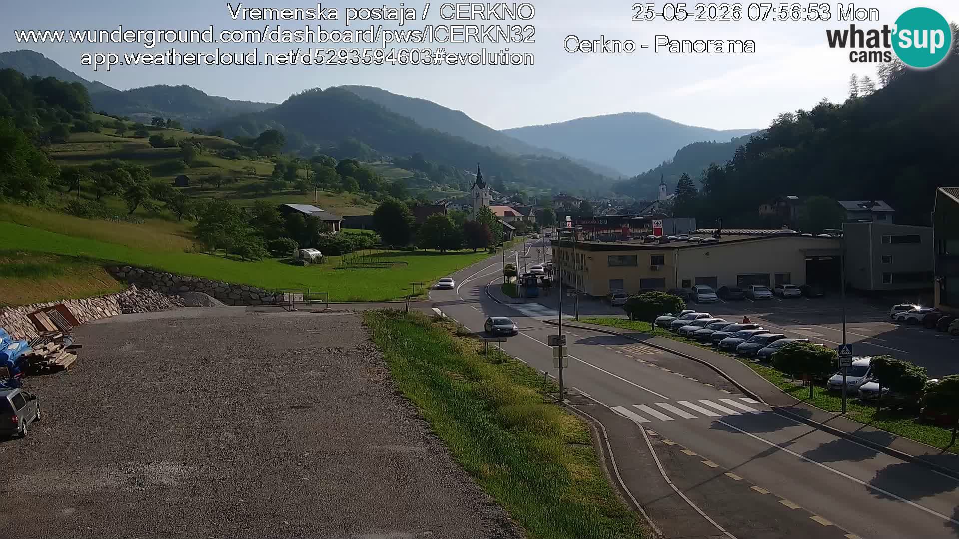Cerkno city entrance Live Webcam