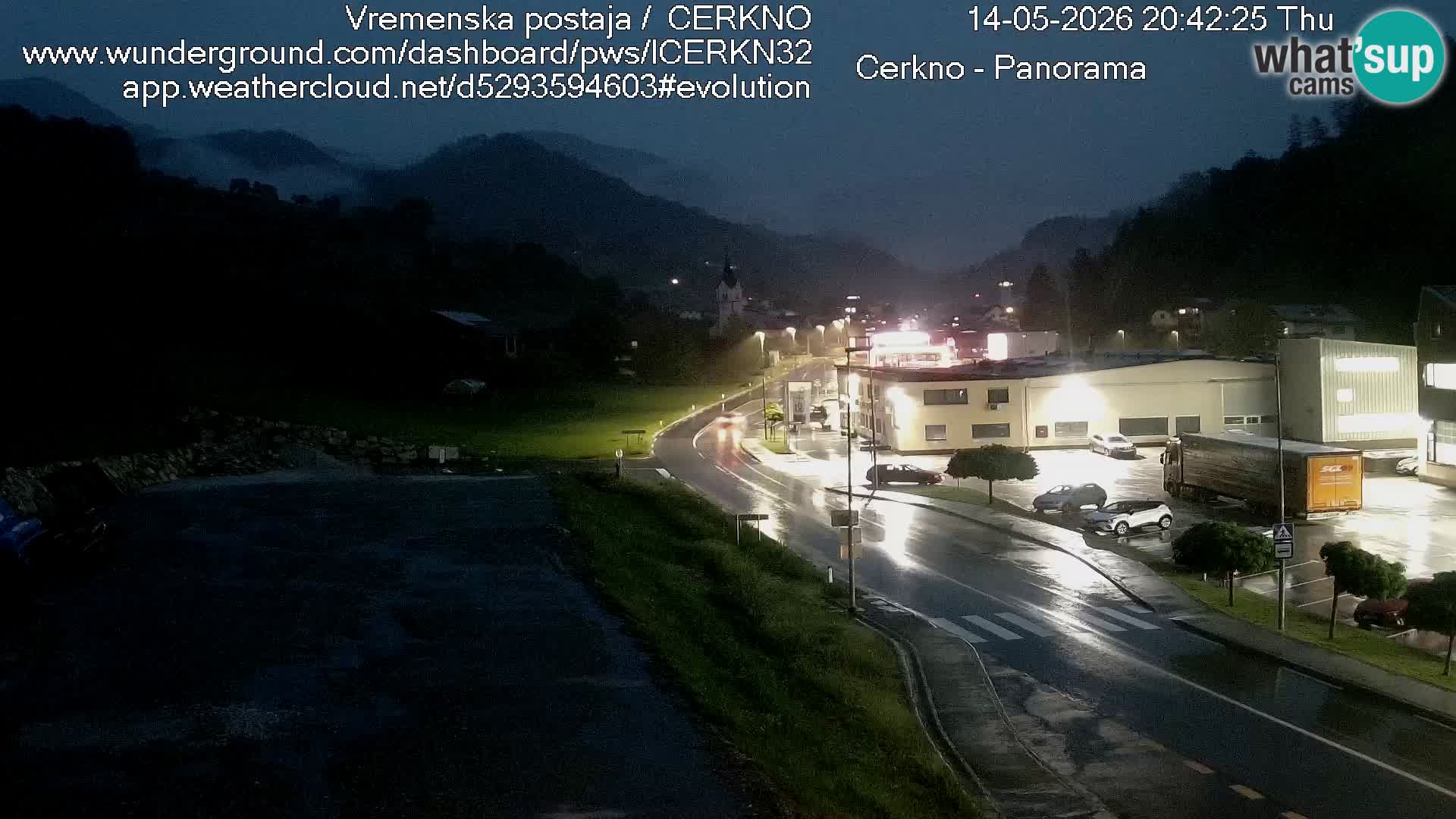 Cerkno city entrance Live Webcam