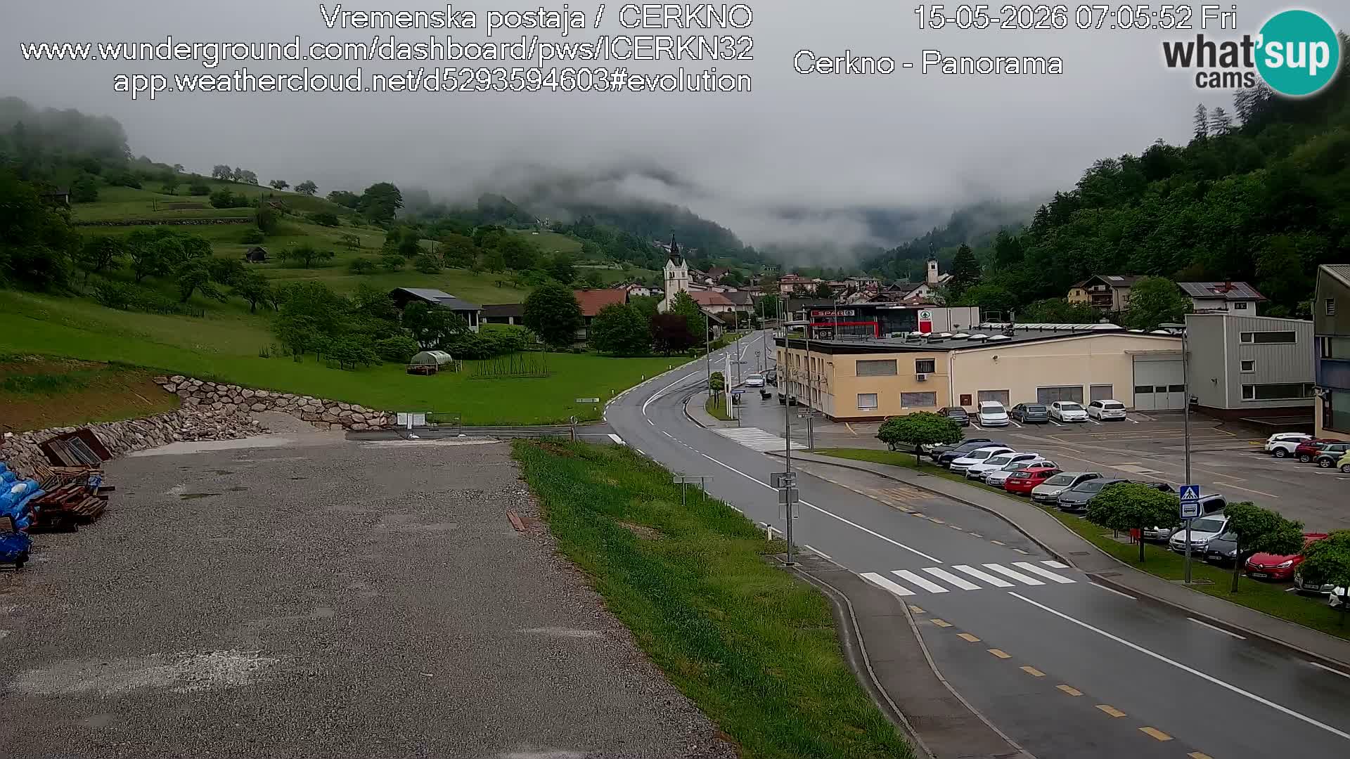 Cerkno entrada a la ciudad Webcam en vivo