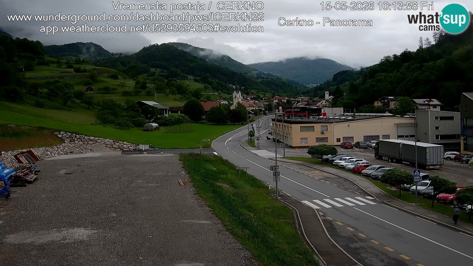Cerkno city entrance Live Webcam