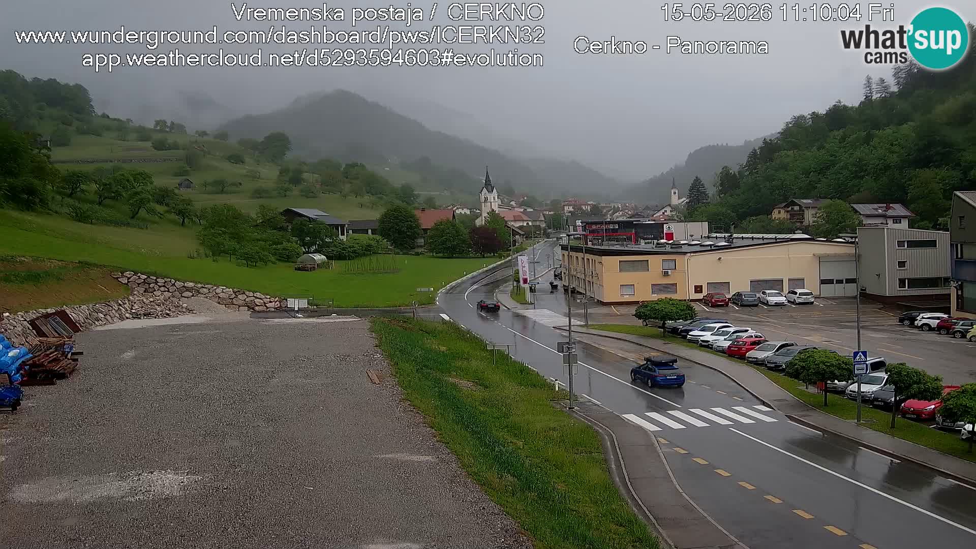 Cerkno city entrance Live Webcam