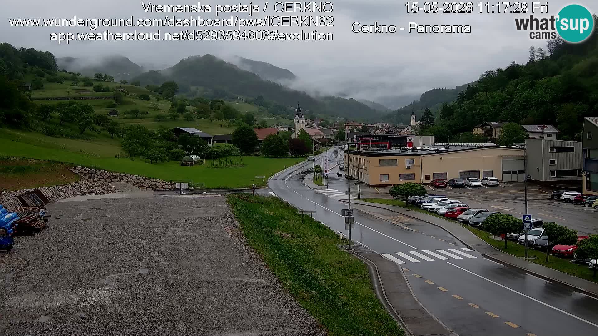 Cerkno entrada a la ciudad Webcam en vivo