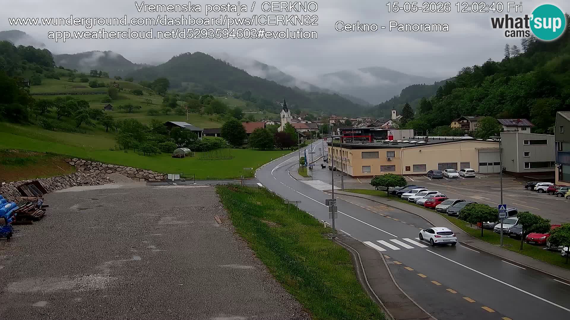 Cerkno entrada a la ciudad Webcam en vivo