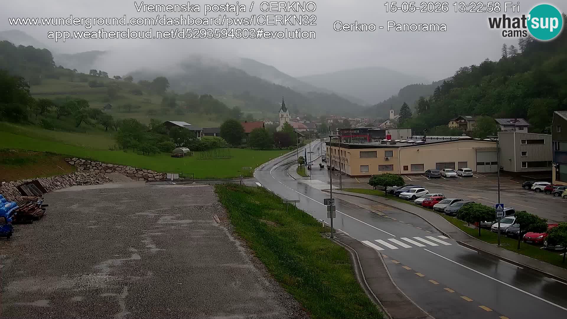 Cerkno city entrance Live Webcam