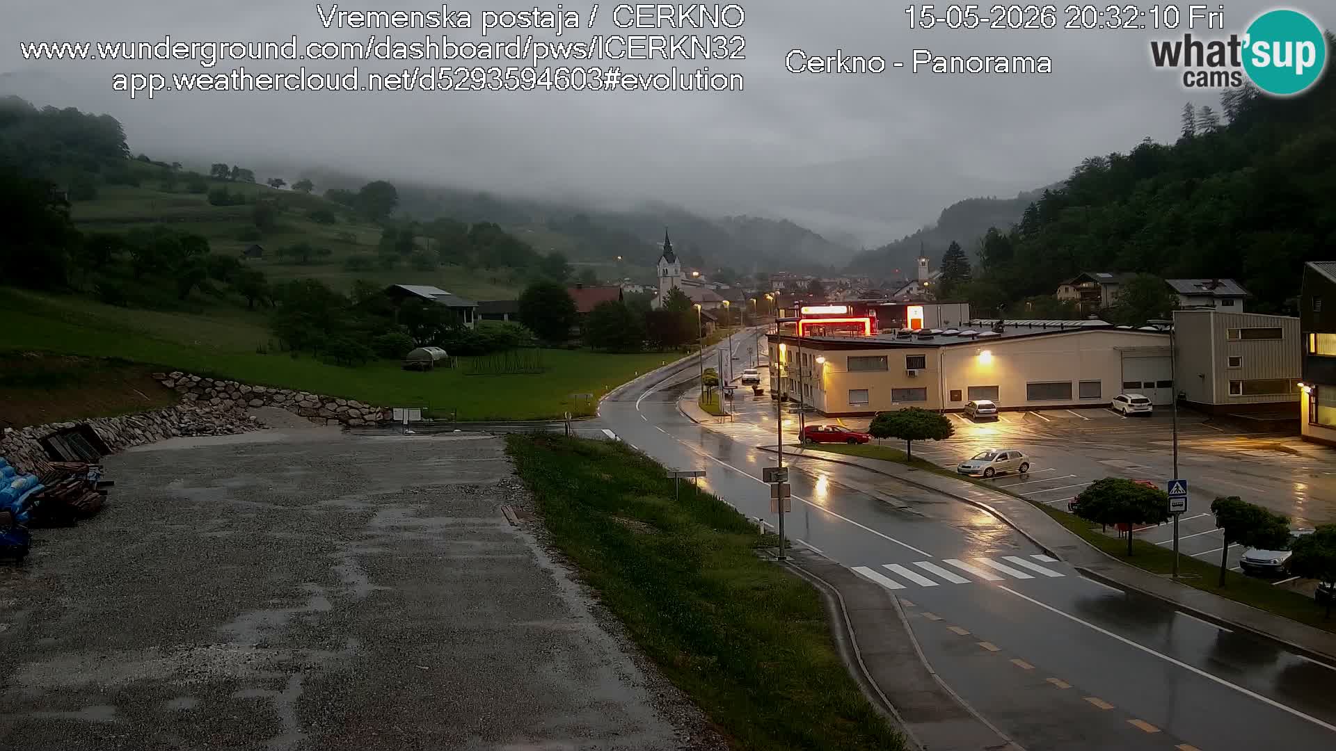 Cerkno city entrance Live Webcam