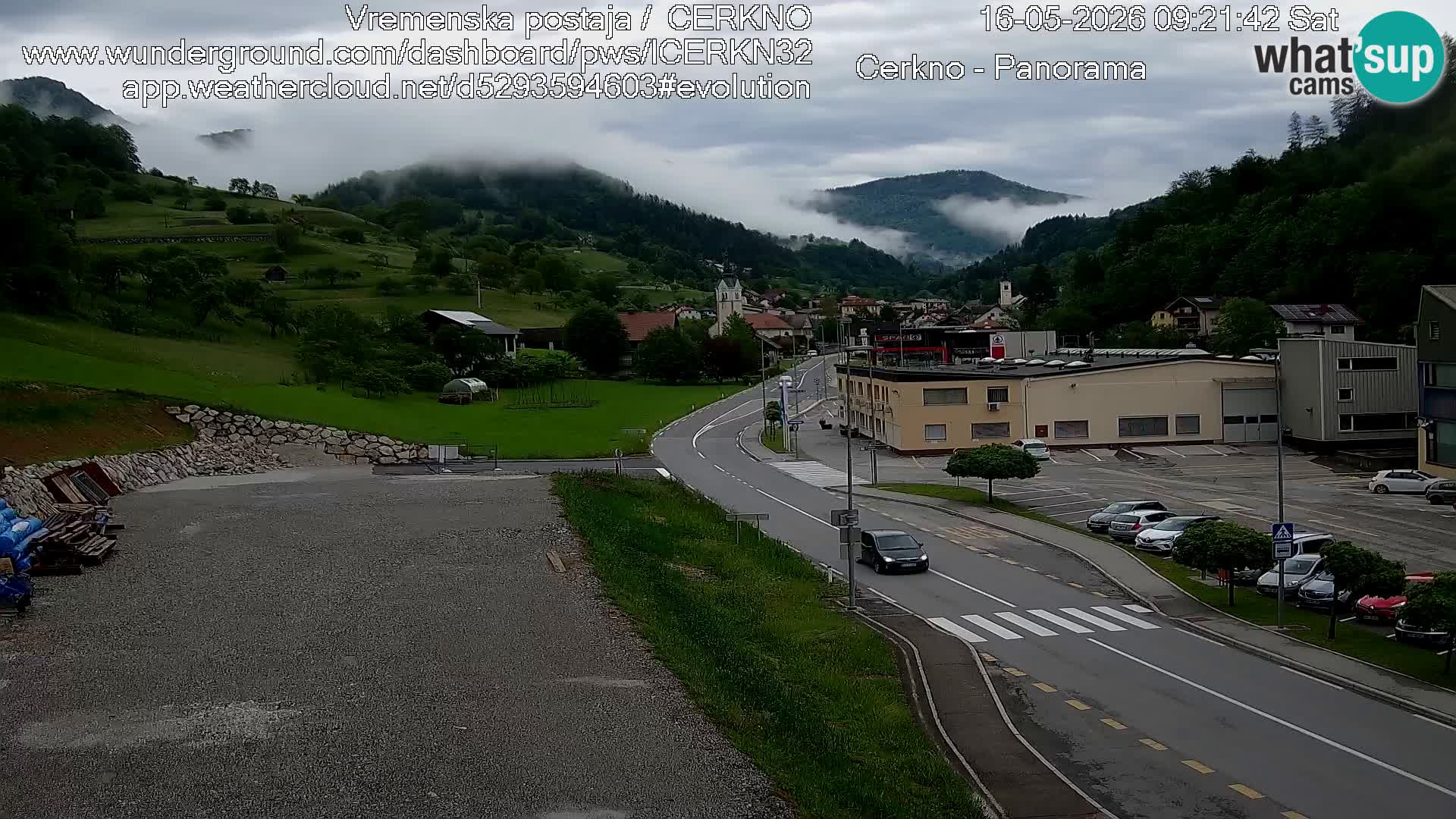 Cerkno city entrance Live Webcam