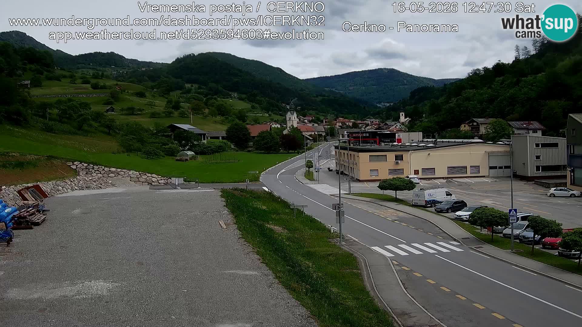 Cerkno city entrance Live Webcam