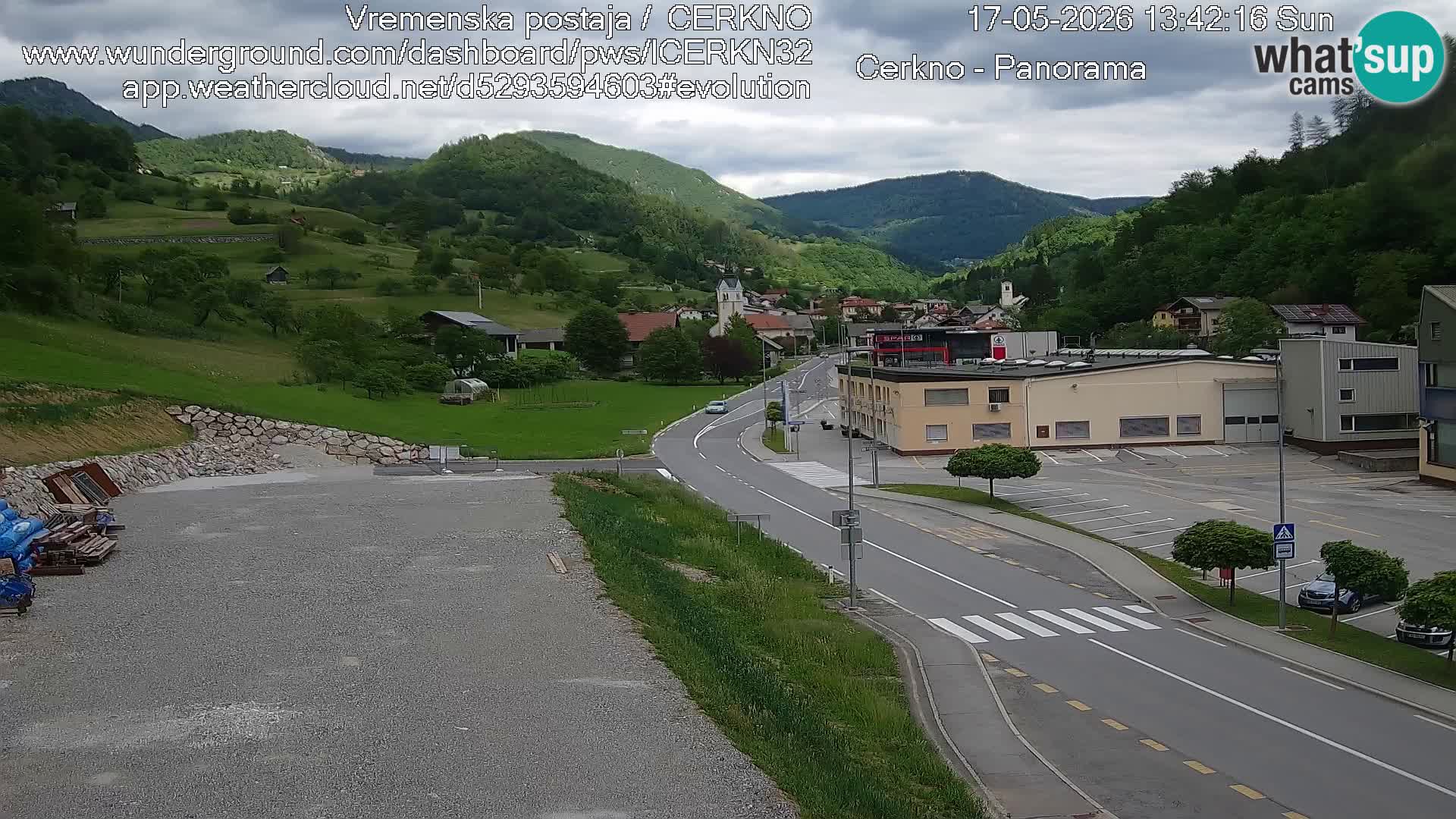 Cerkno city entrance Live Webcam