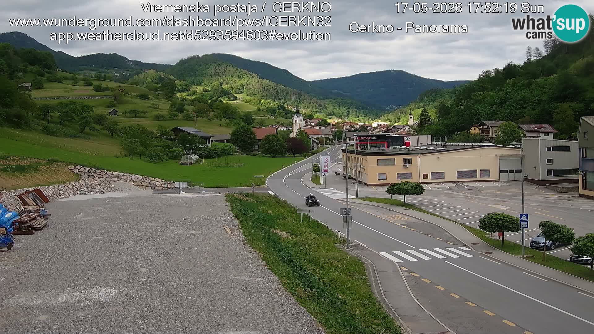 Cerkno city entrance Live Webcam