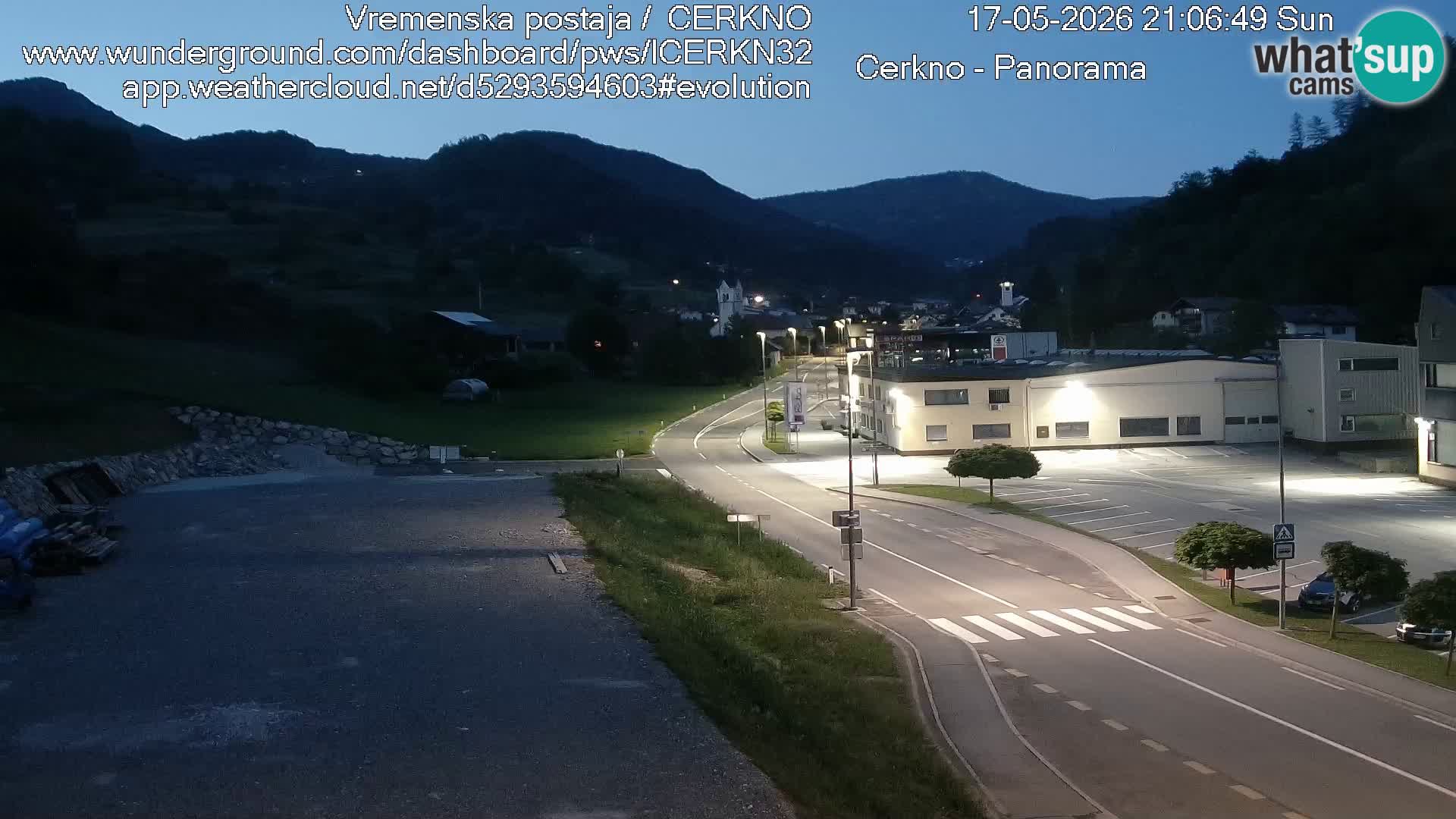 Cerkno city entrance Live Webcam