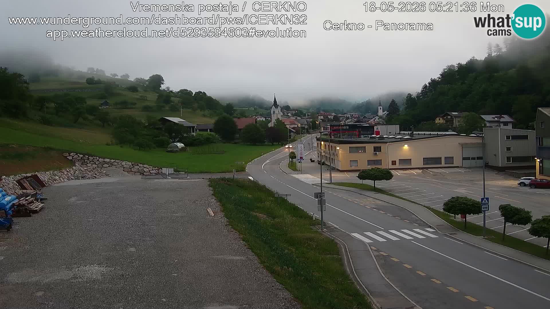 Cerkno city entrance Live Webcam