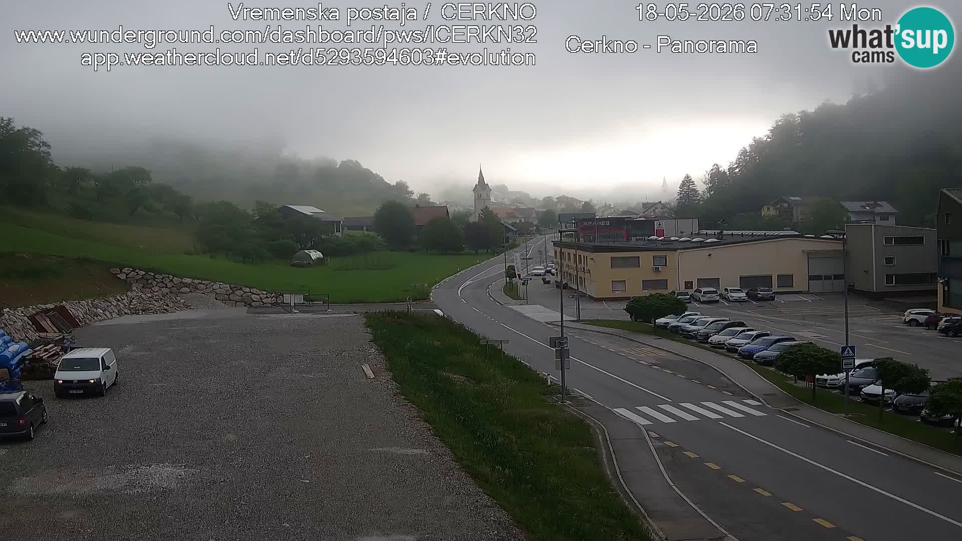 Cerkno city entrance Live Webcam