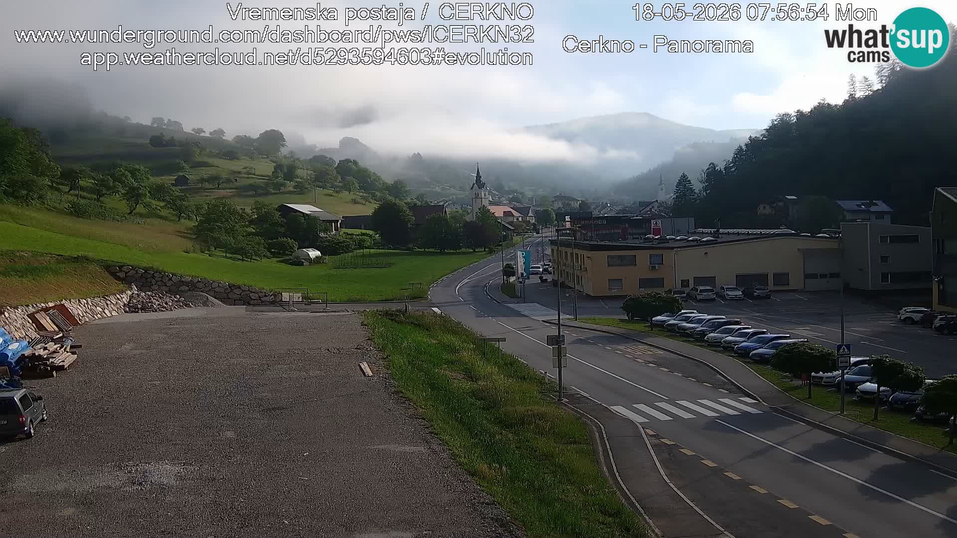Cerkno entrada a la ciudad Webcam en vivo