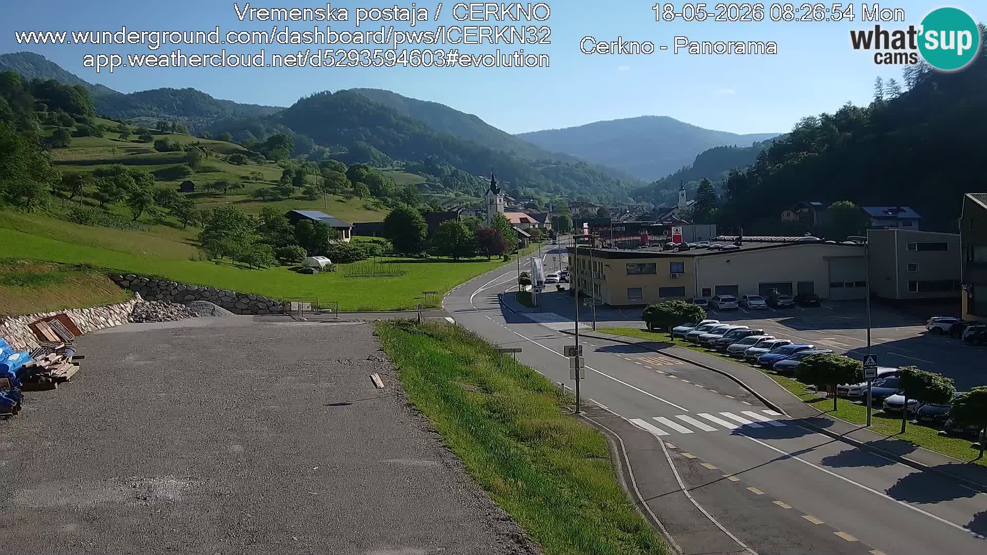 Cerkno entrada a la ciudad Webcam en vivo