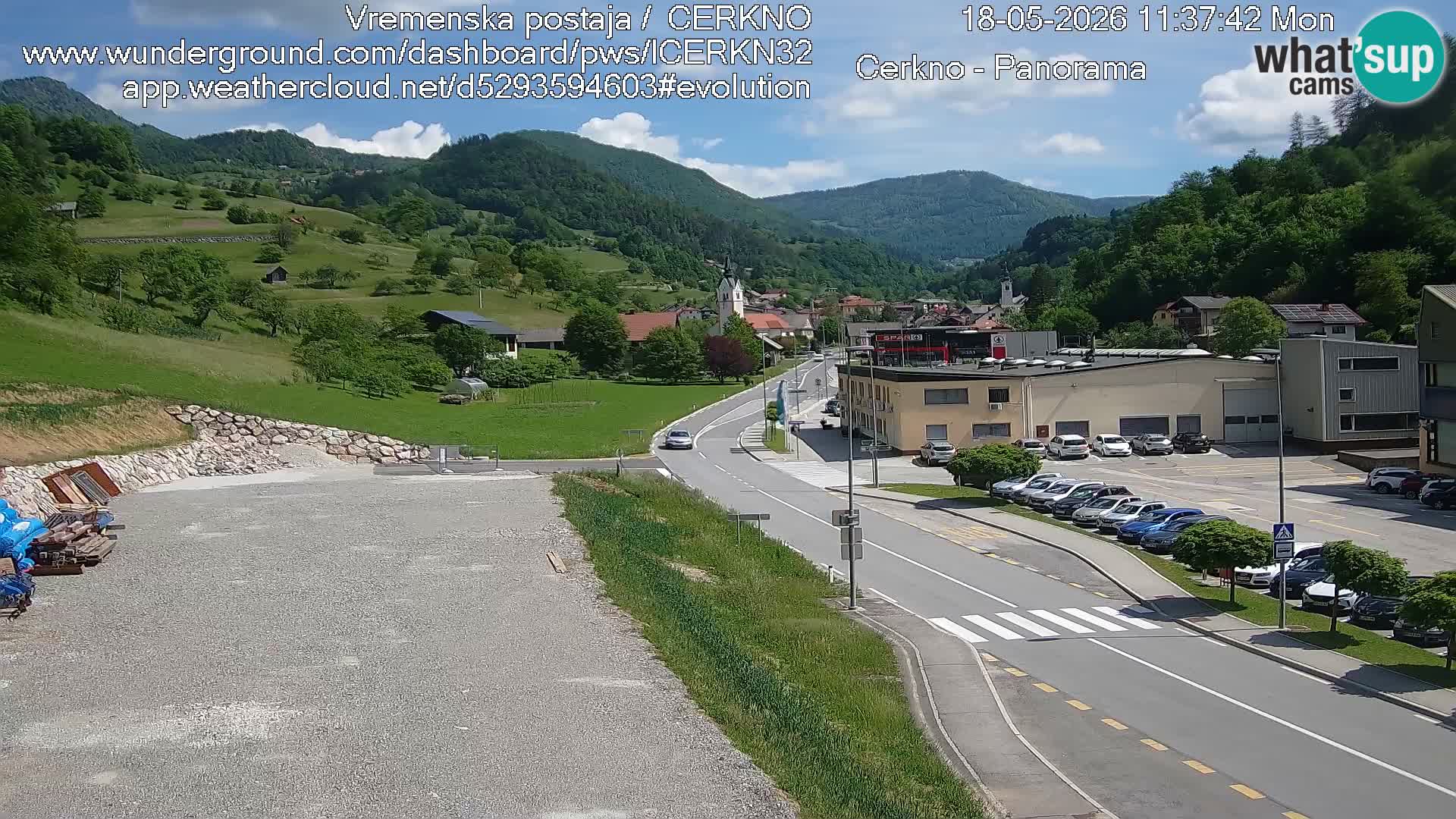 Cerkno ulaz u grad – Kamera uživo