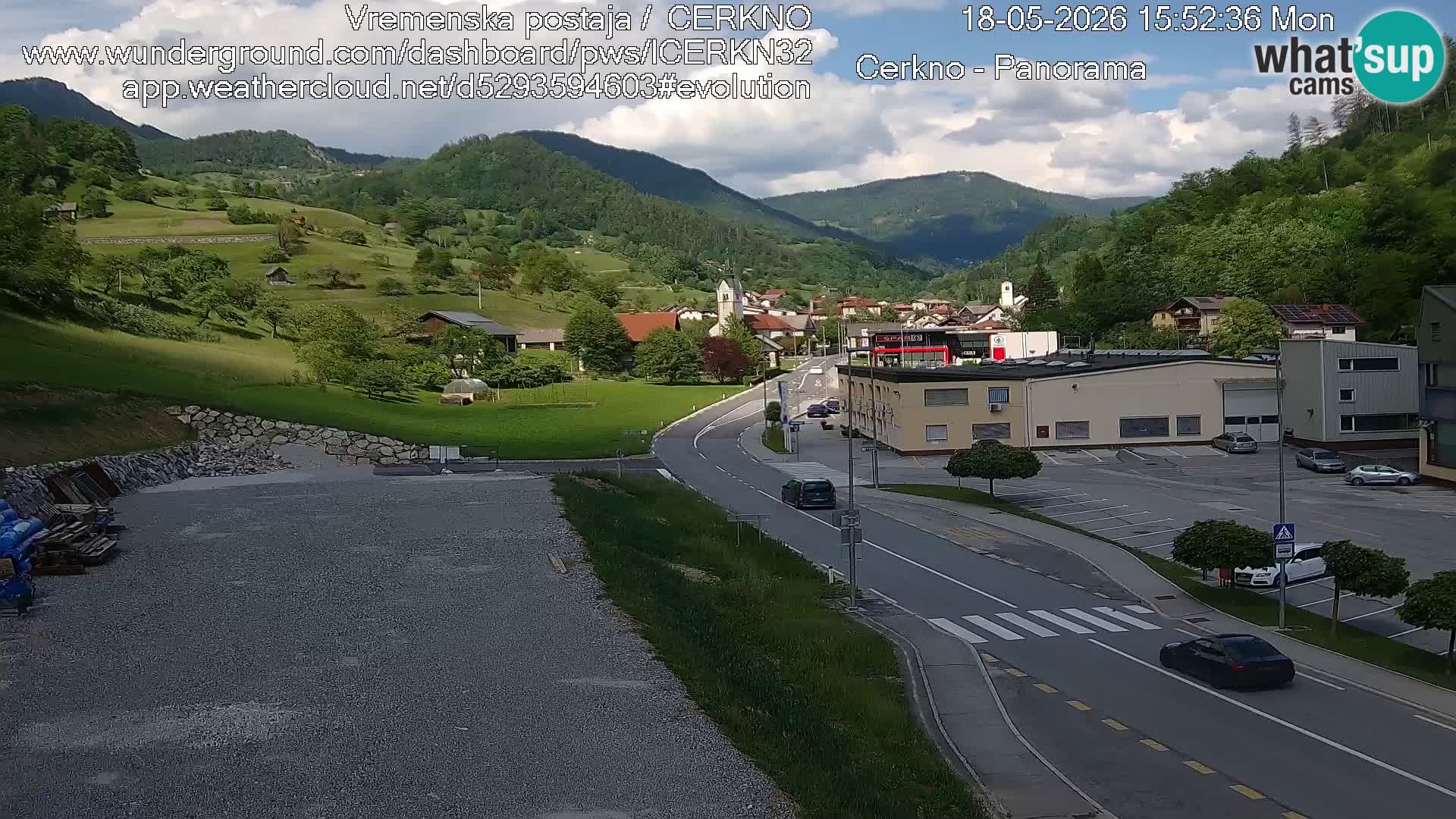 Cerkno ulaz u grad – Kamera uživo