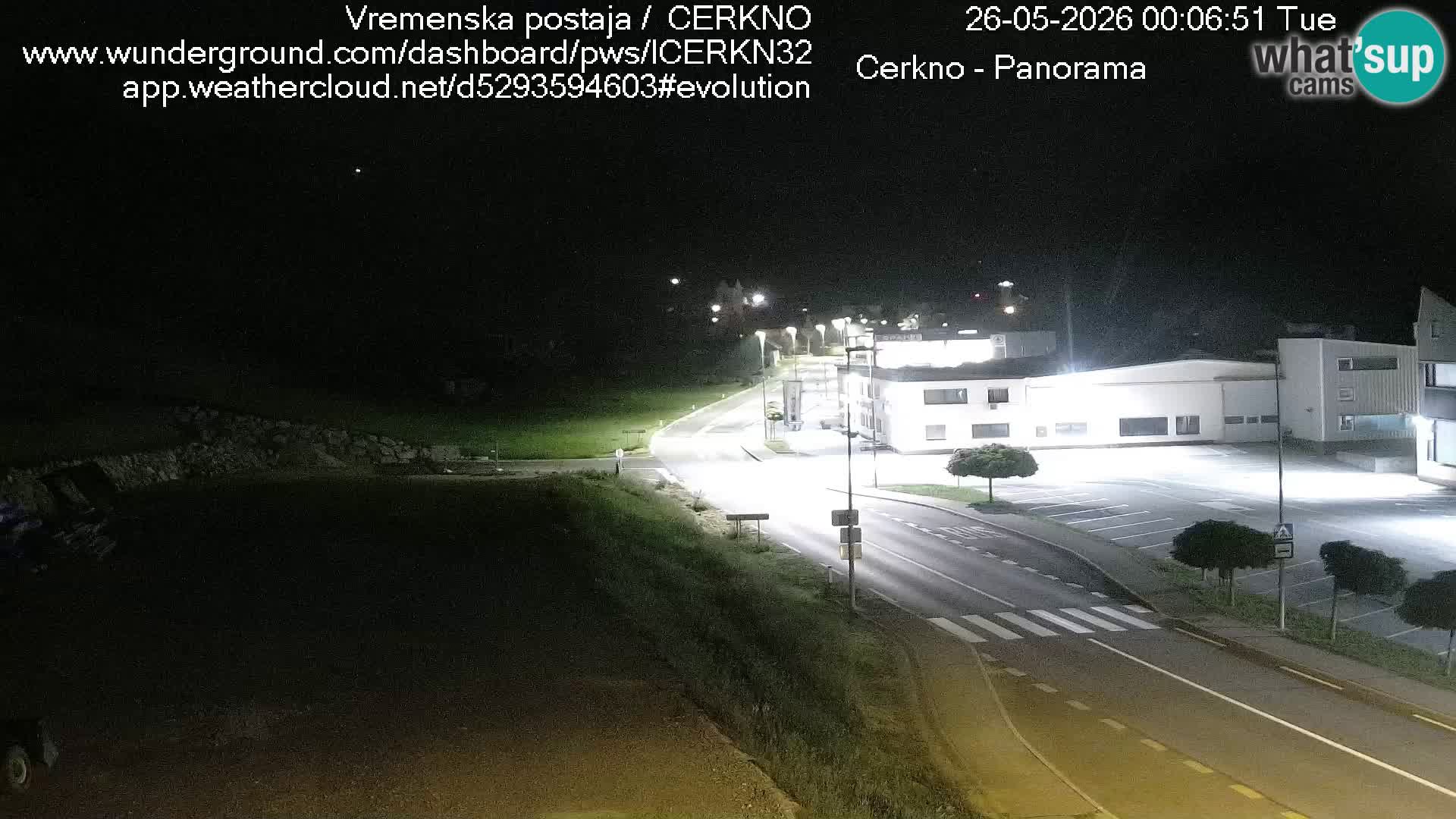 Cerkno city entrance Live Webcam