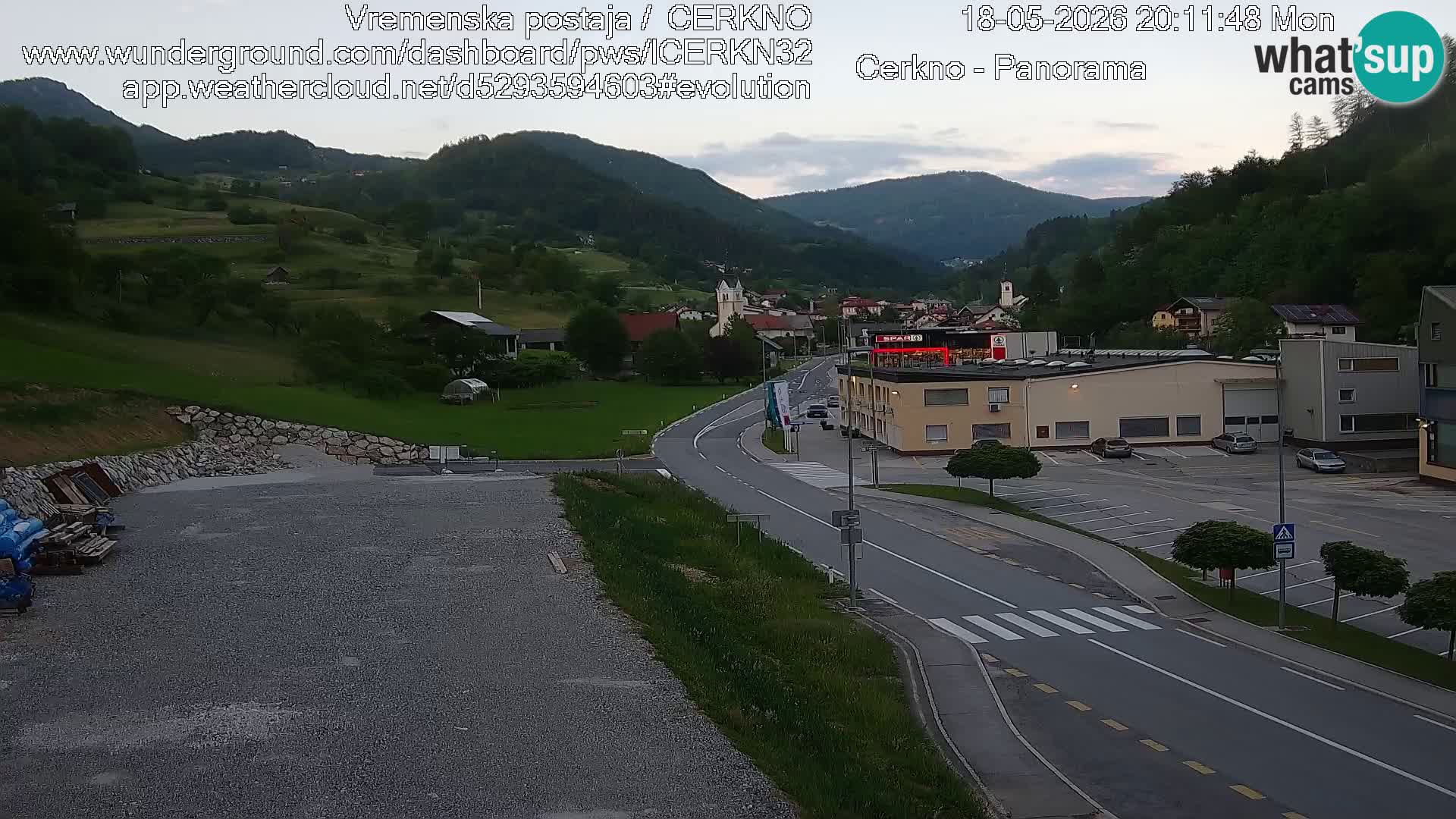 Cerkno ulaz u grad – Kamera uživo