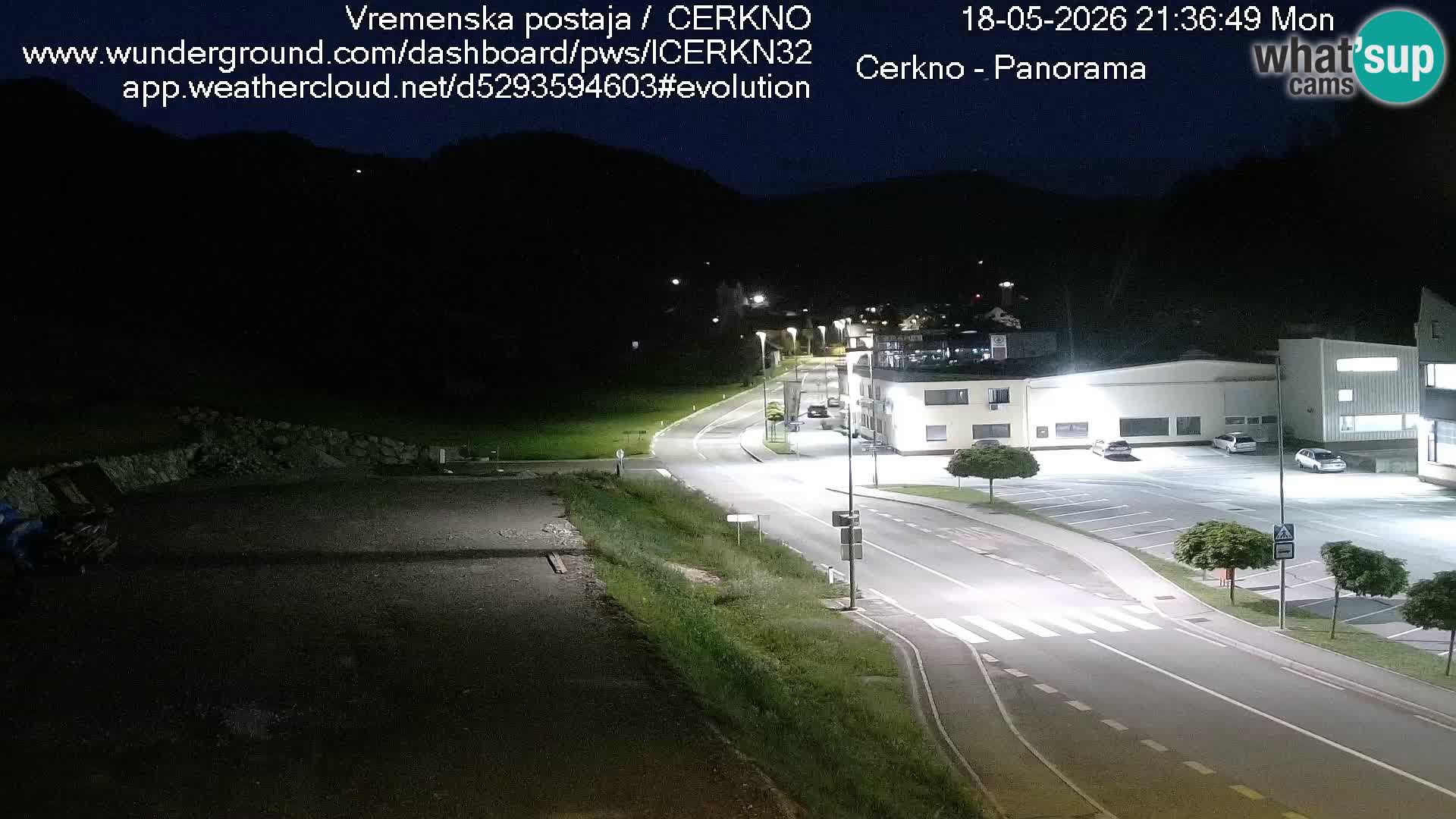 Cerkno entrada a la ciudad Webcam en vivo